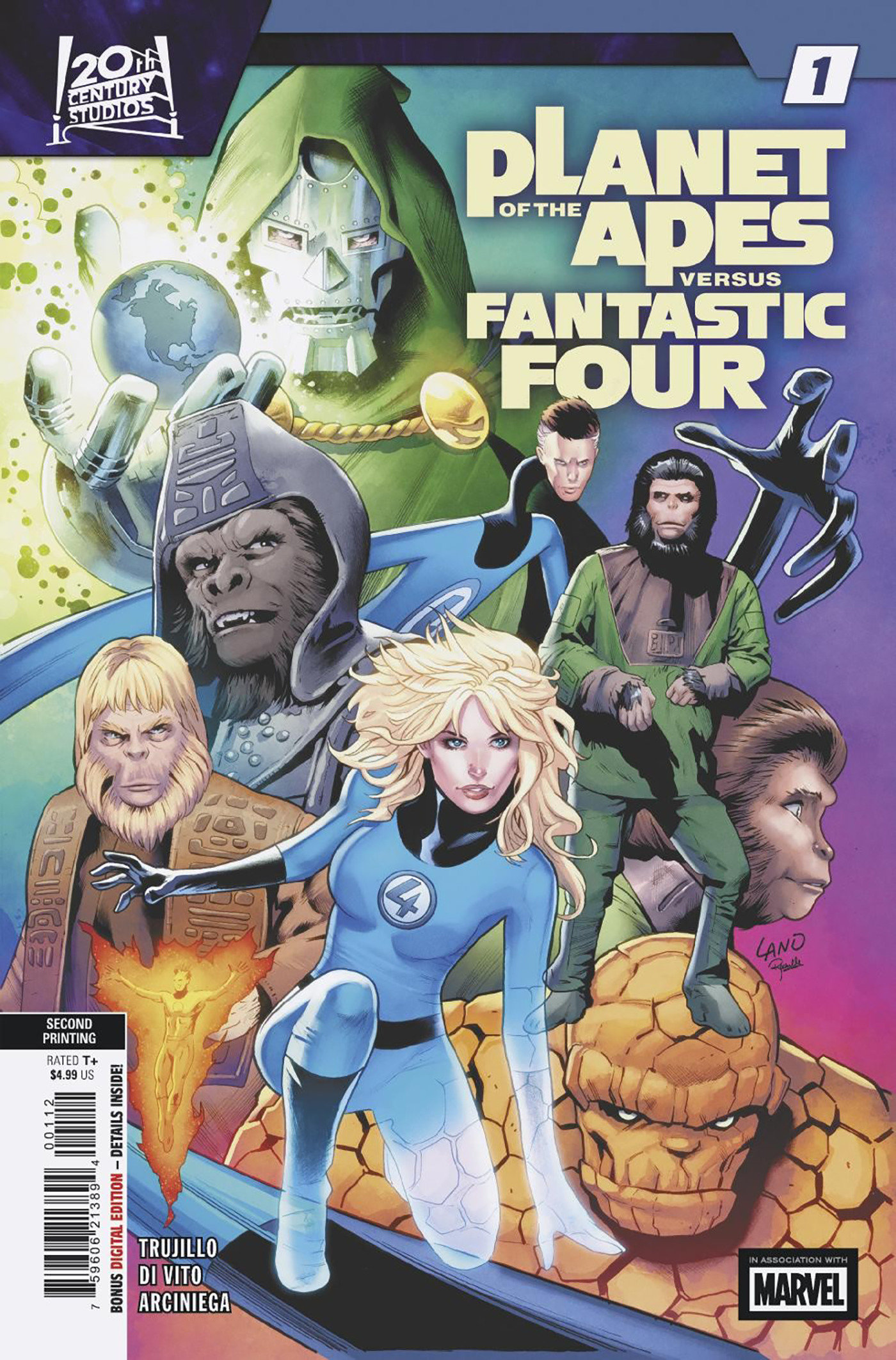 Weekly Pull list - PLANET OF THE APES VS. FANTASTIC FOUR #1 CORY SMITH 2ND PRINTING VARIANT