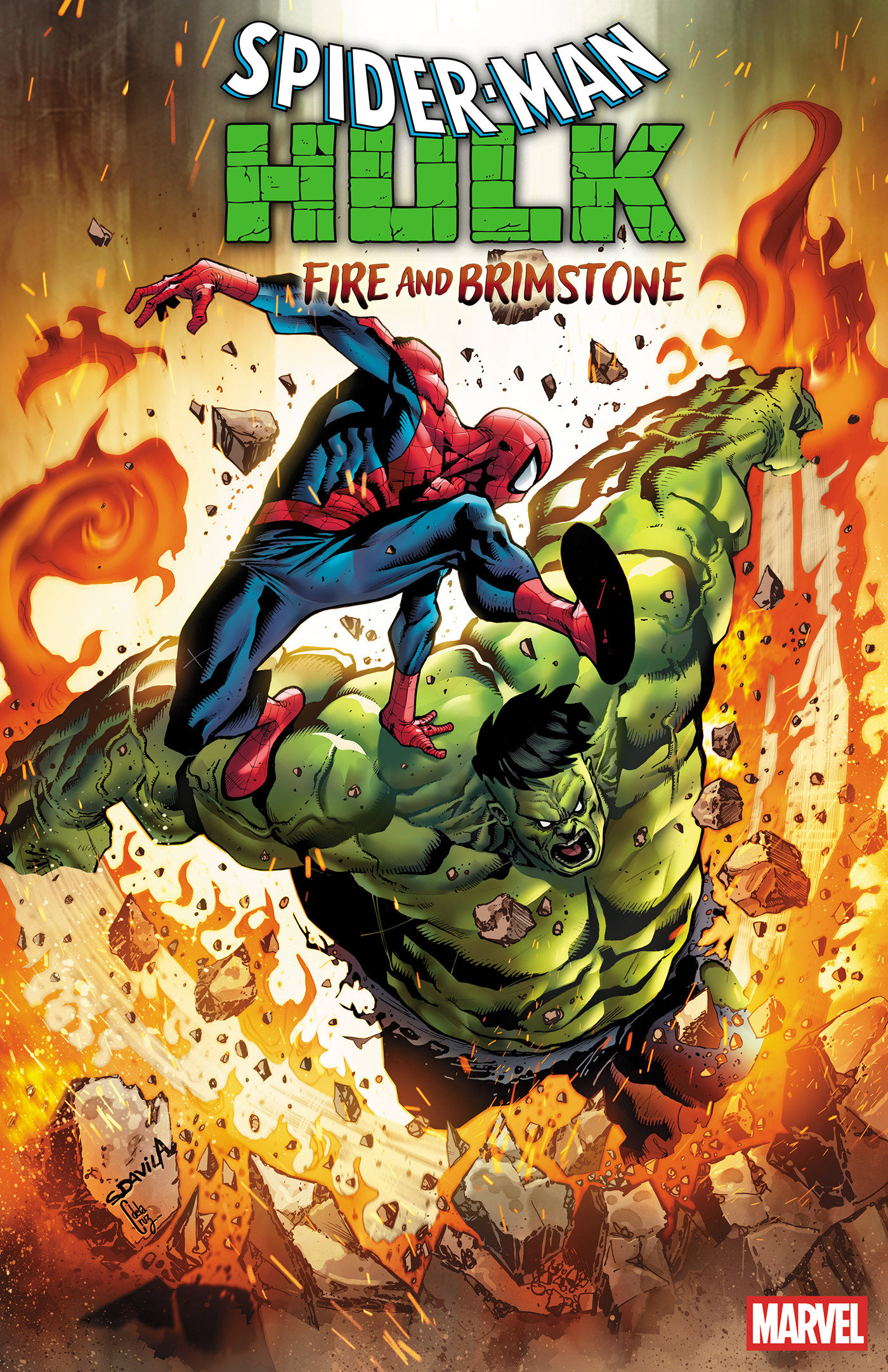 Spider-Man/Hulk: Fire And Brimstone #4 Sergio Davila 1 in 25 Variant