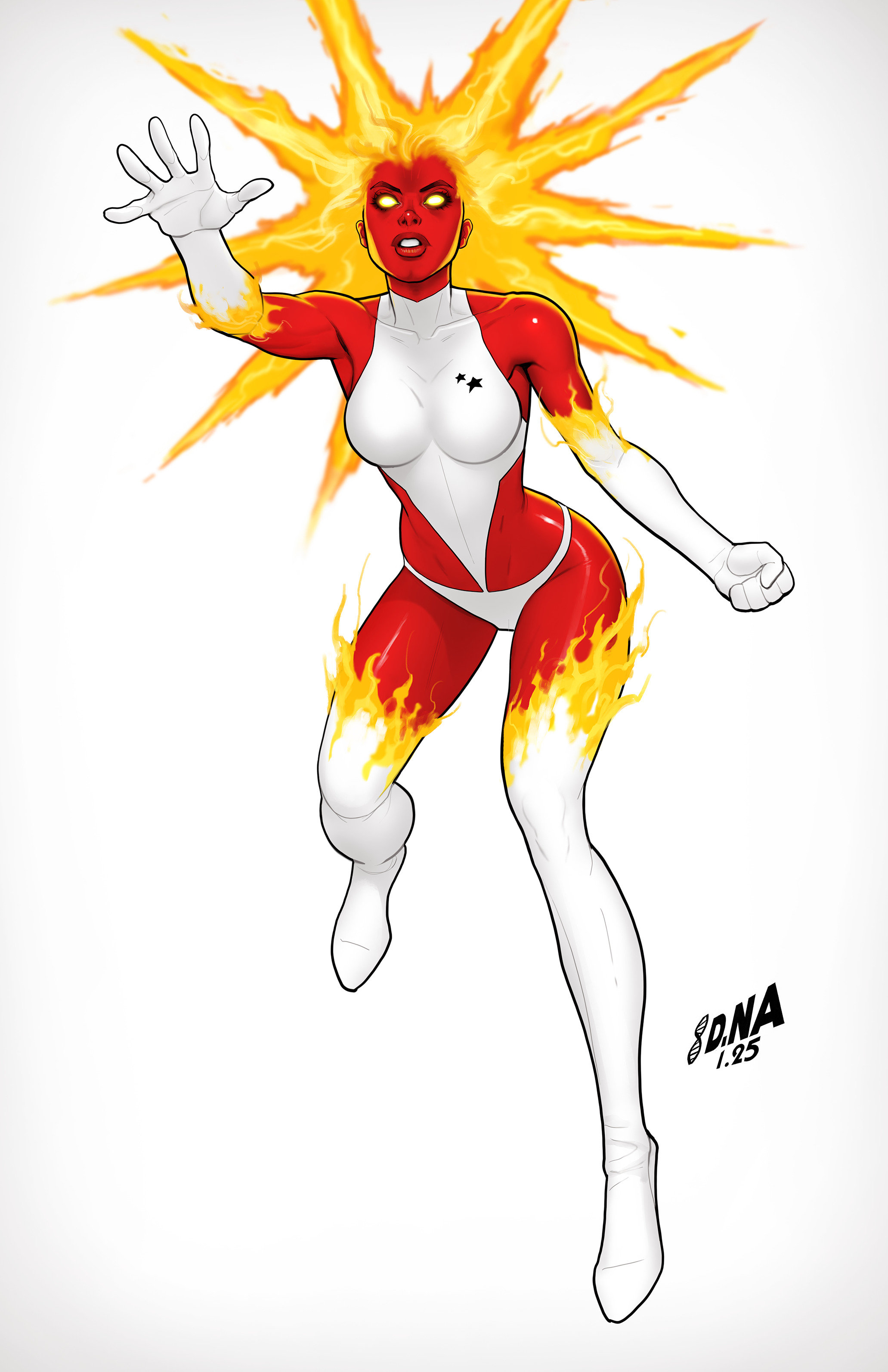 CAPTAIN MARVEL: DARK PAST #1 DAVID NAKAYAMA COLOR BLOCK WHITE VIRGIN VARIANT