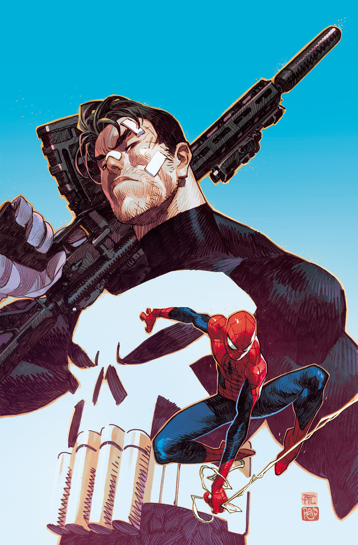 Punisher vs. Spider-Man #1 Dike Ruan Full Art Variant