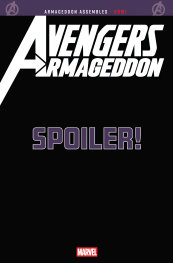  FOC25042026331 | AVENGERS ARMAGEDDON @1 MARCO CHECCHETTO SPOILER VARIANT PRE ORDER [FOC 2504] | MARVEL  