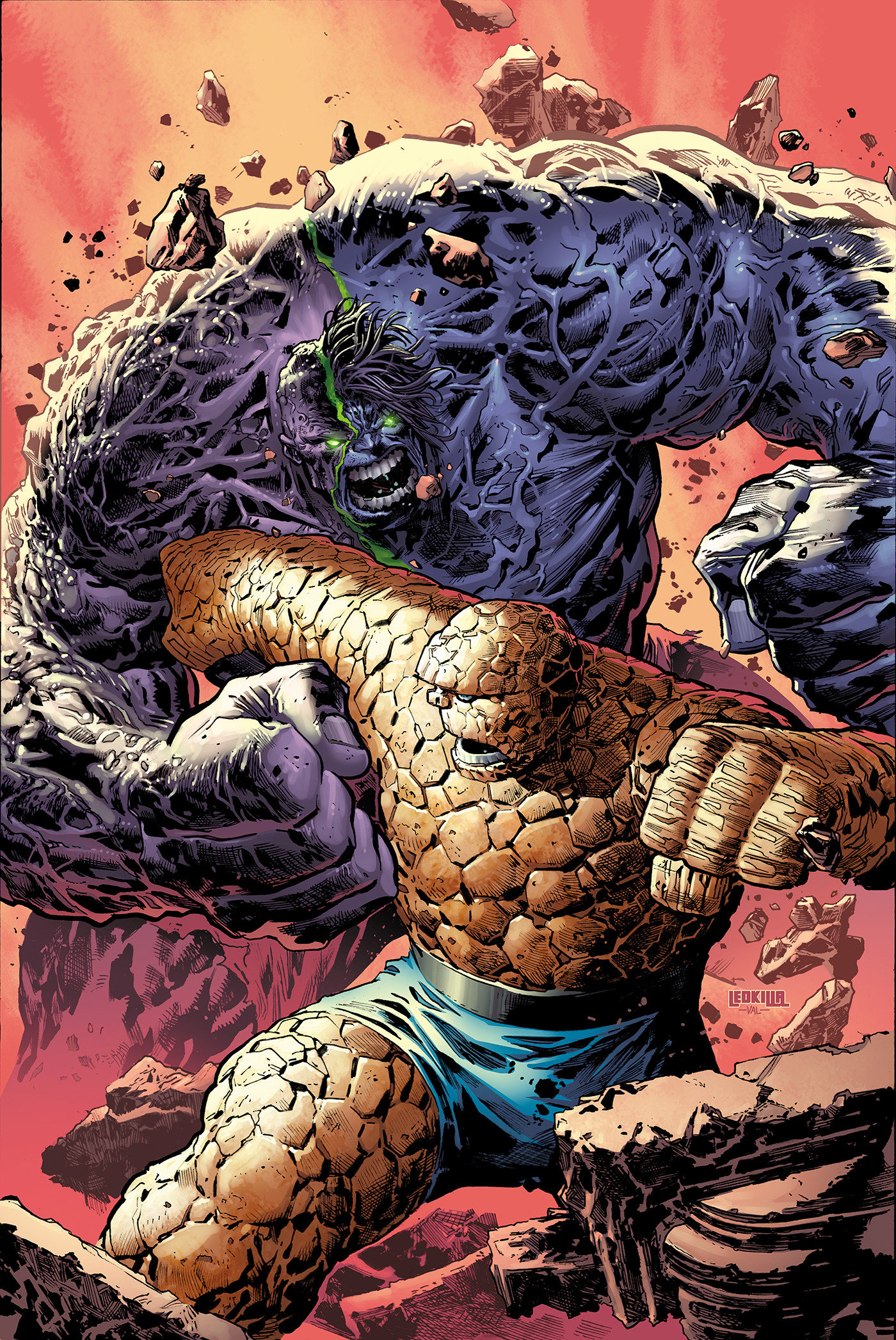 INFERNAL HULK VS. FANTASTIC FOUR #1 KEN LASHLEY VIRGIN VARIANT