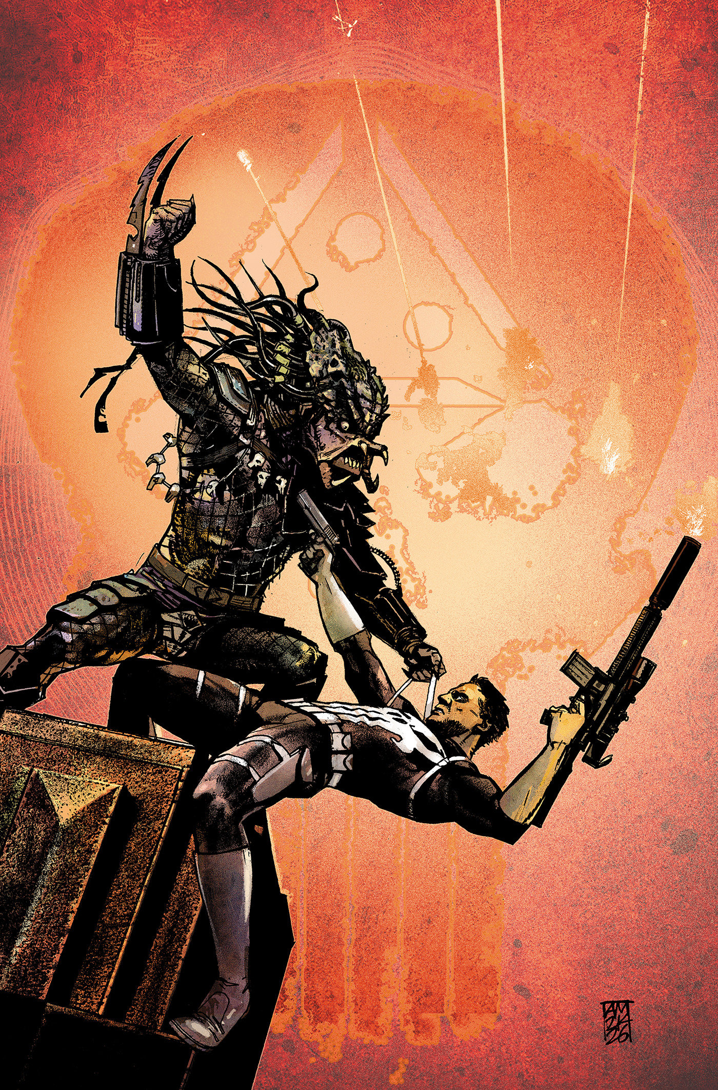 Predator vs. Punisher #1 Cover G Alex Maleev Virgin 1 in 100 Variant