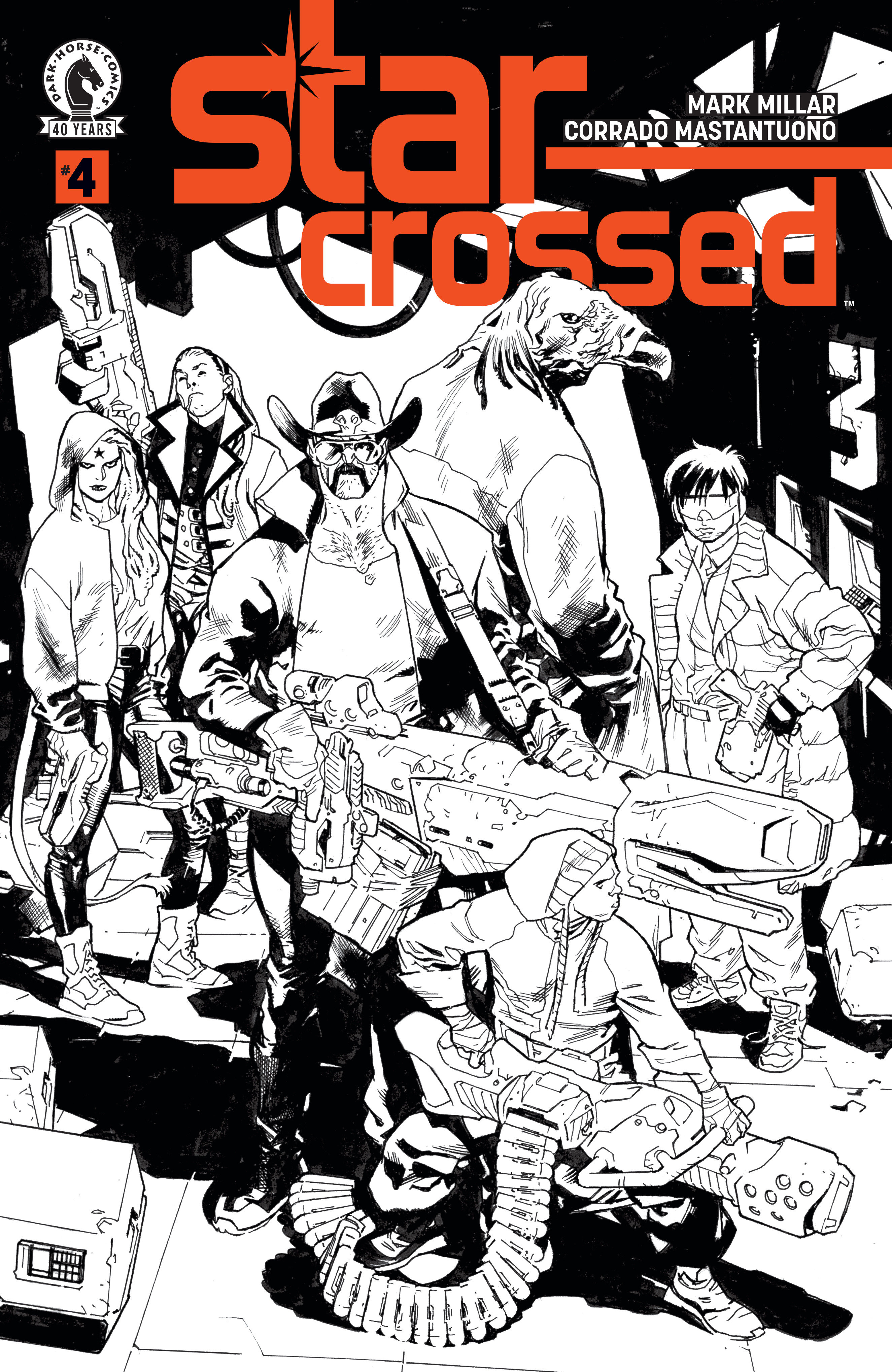 Star Crossed #4 (Cover B) (Black & White) (Stuart Immonen)