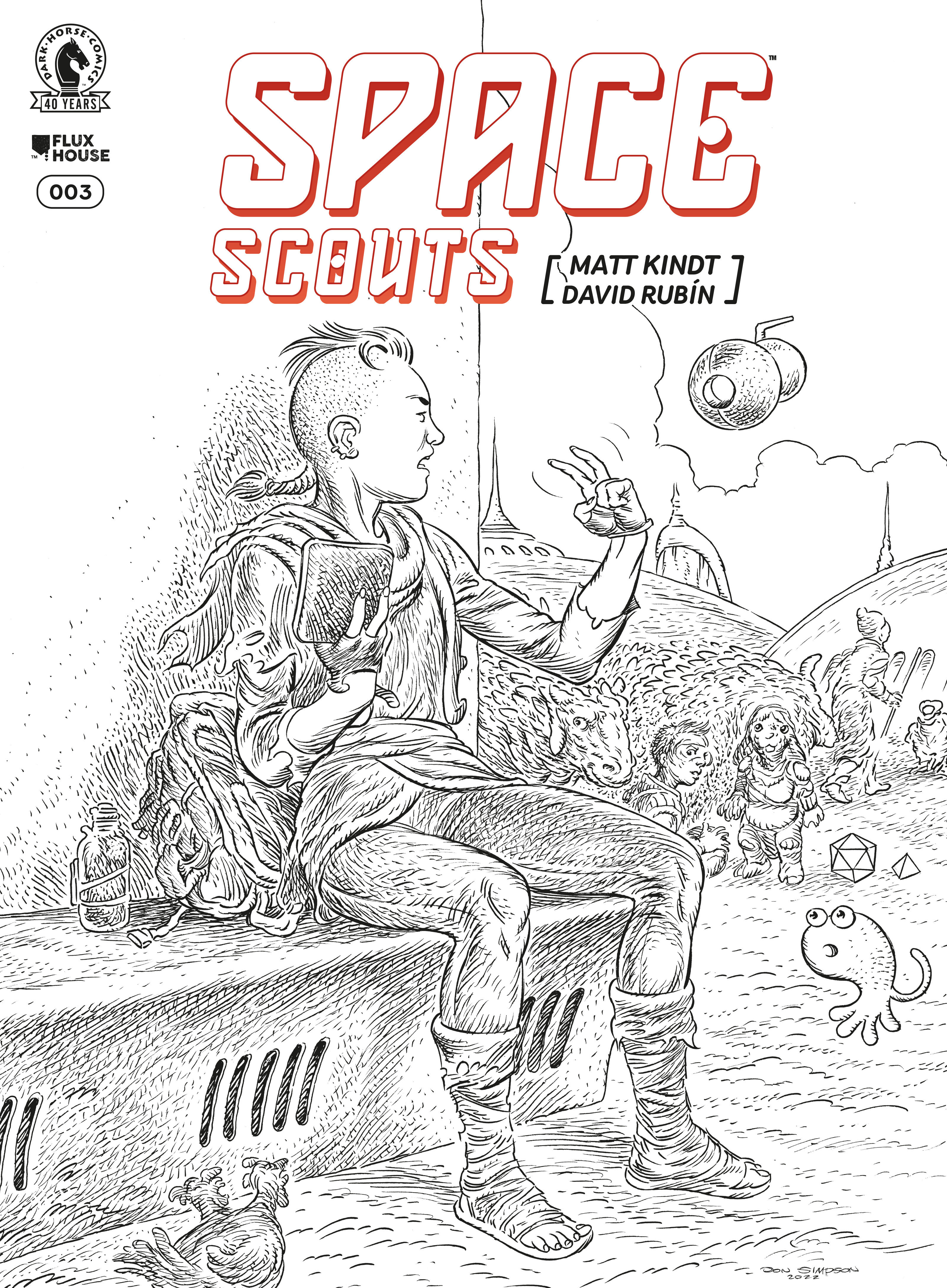 Space Scouts #3 (Cover C) (Foc) (Black & White) (Matt Kindt)