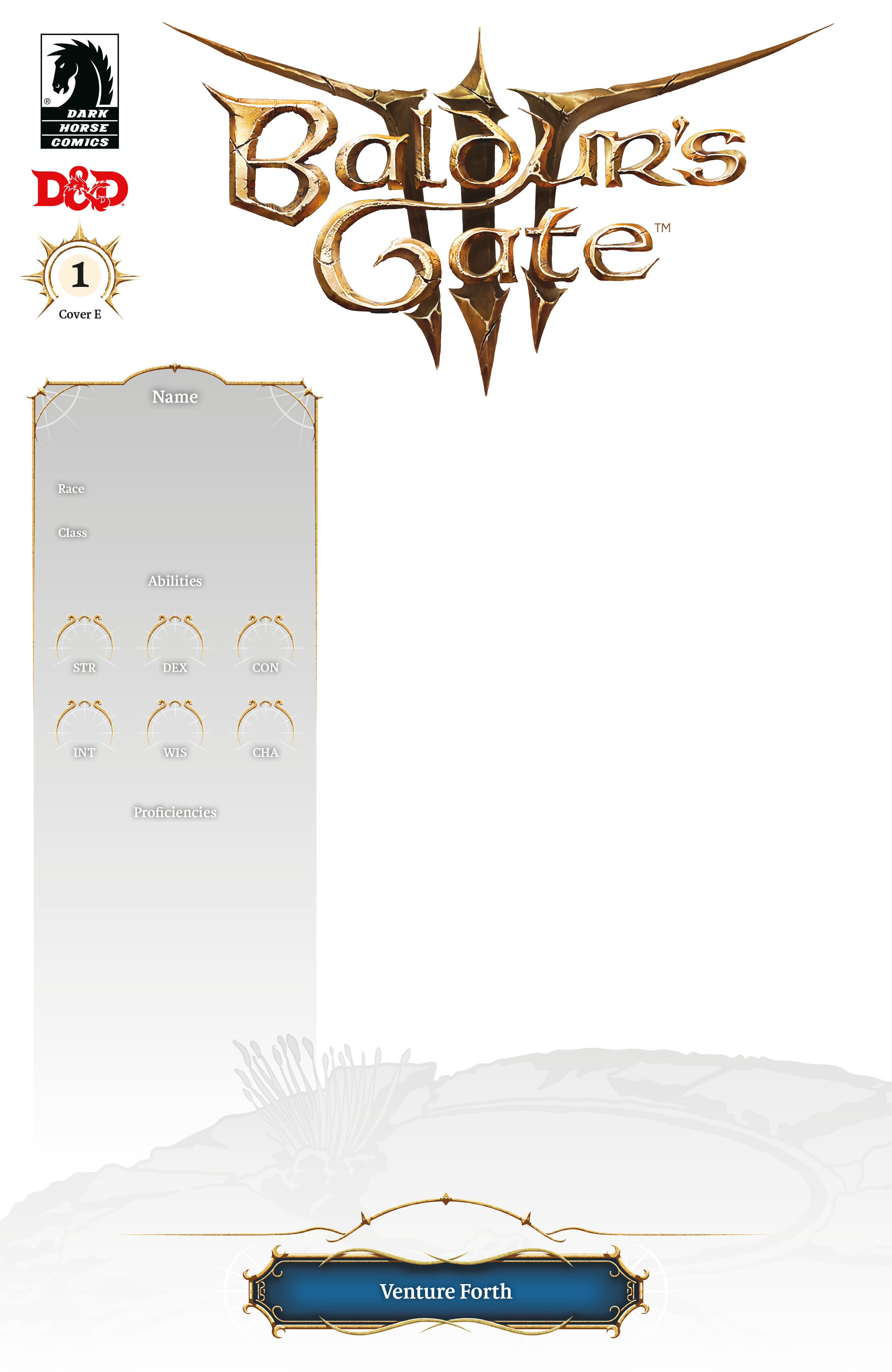 Baldur's Gate III #1 (Cover E) (Blank) (Character Creation)