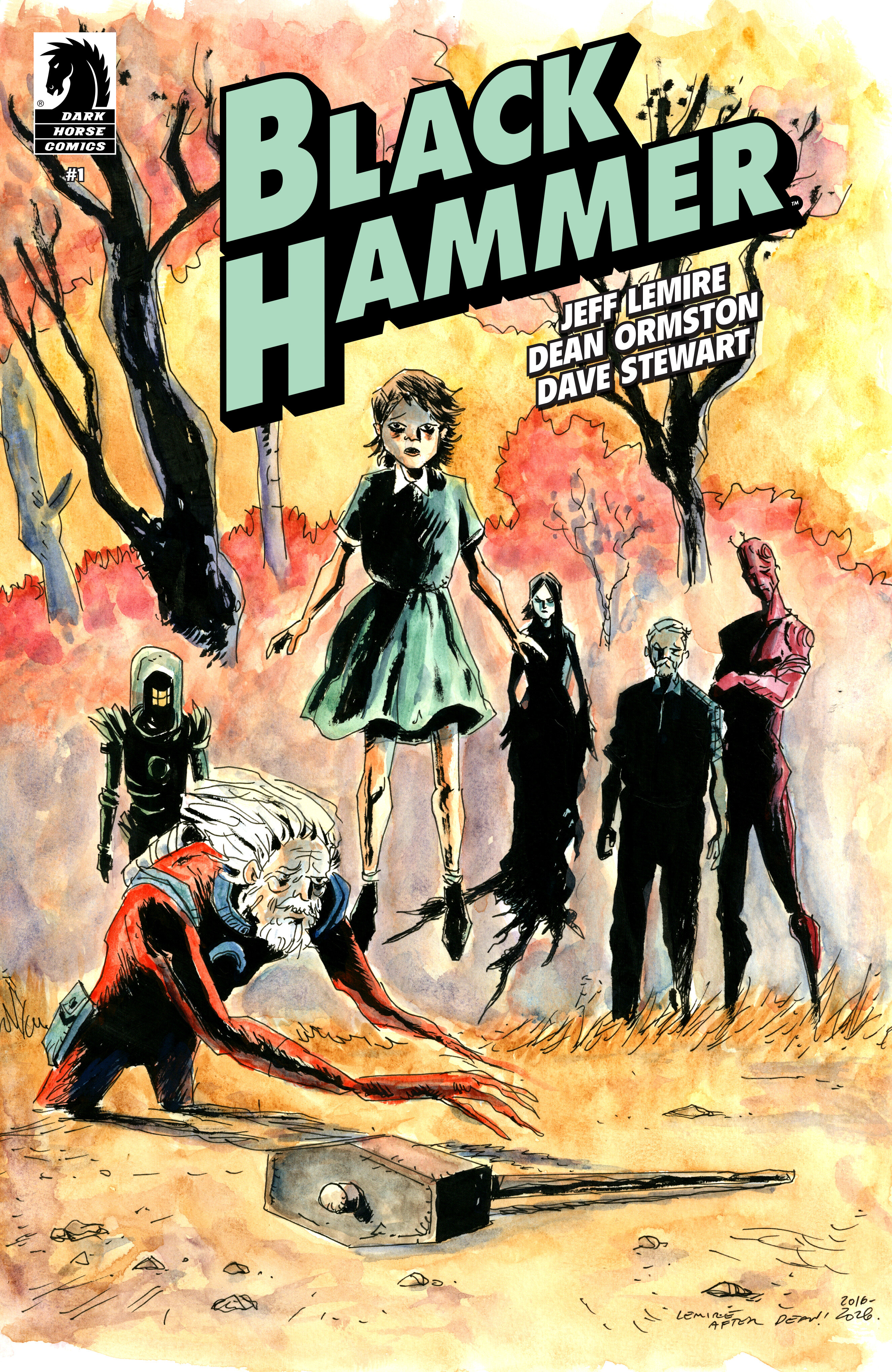 Black Hammer #1 (Facsimile Reprint) (Cover B) (1 in 10) (Jeff Lemire)