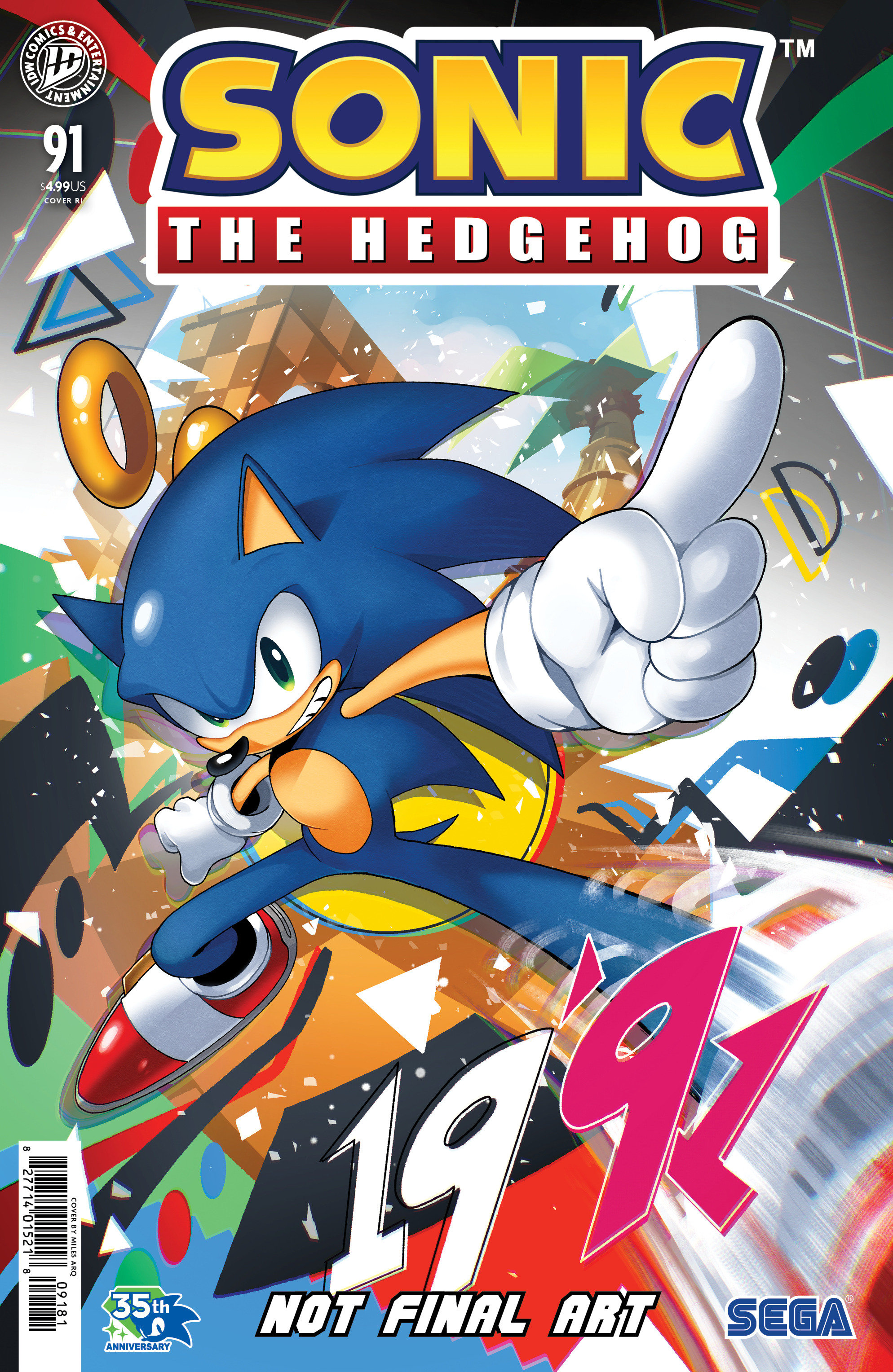 Sonic The Hedgehog #91 Variant Ri (50) (Arq)