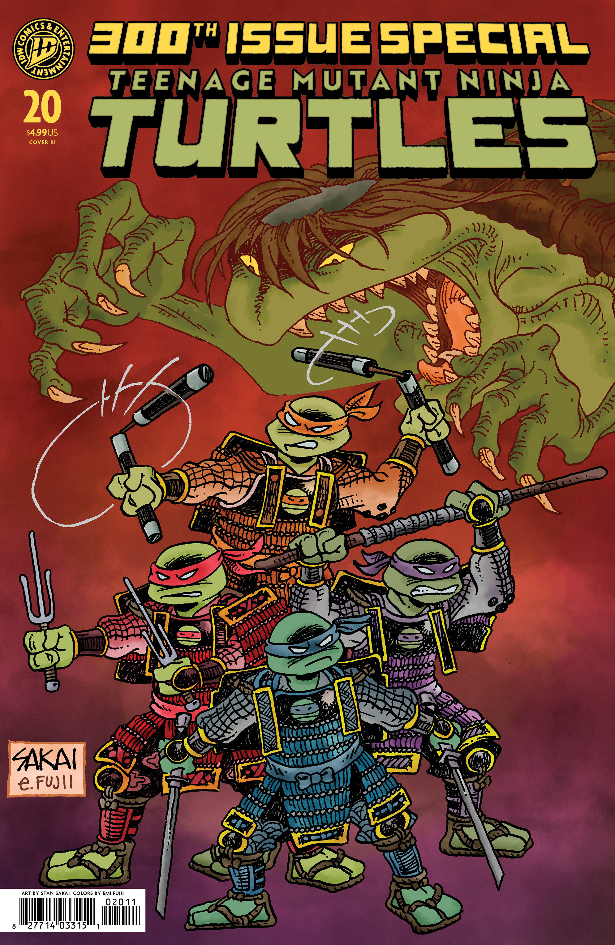 Teenage Mutant Ninja Turtles #20: 300th Issue Special Variant Ri (50) (Sakai)