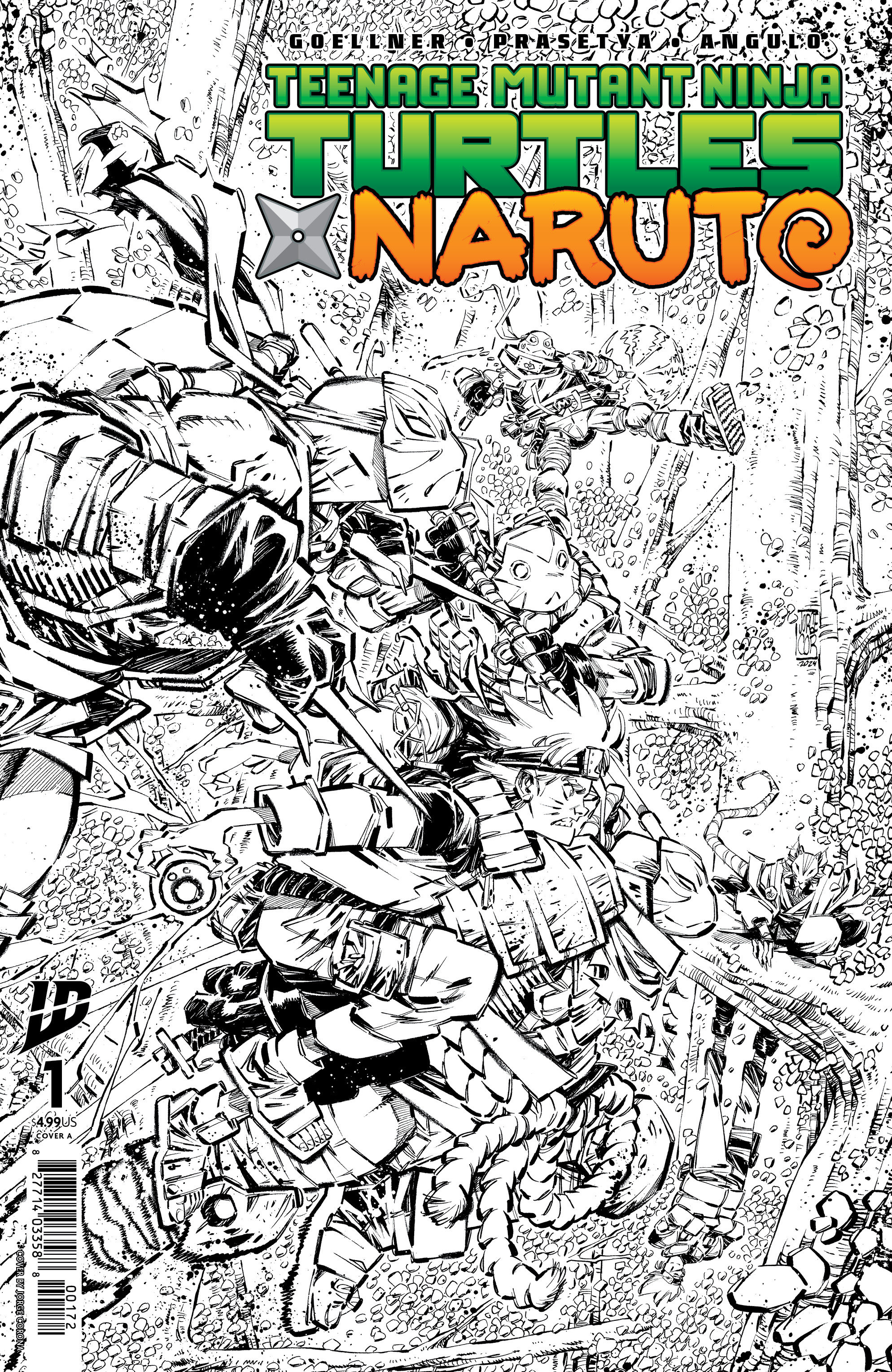 Teenage Mutant Ninja Turtles X Naruto #1 Variant Ri (10) (Corona Black & White) 2nd Print