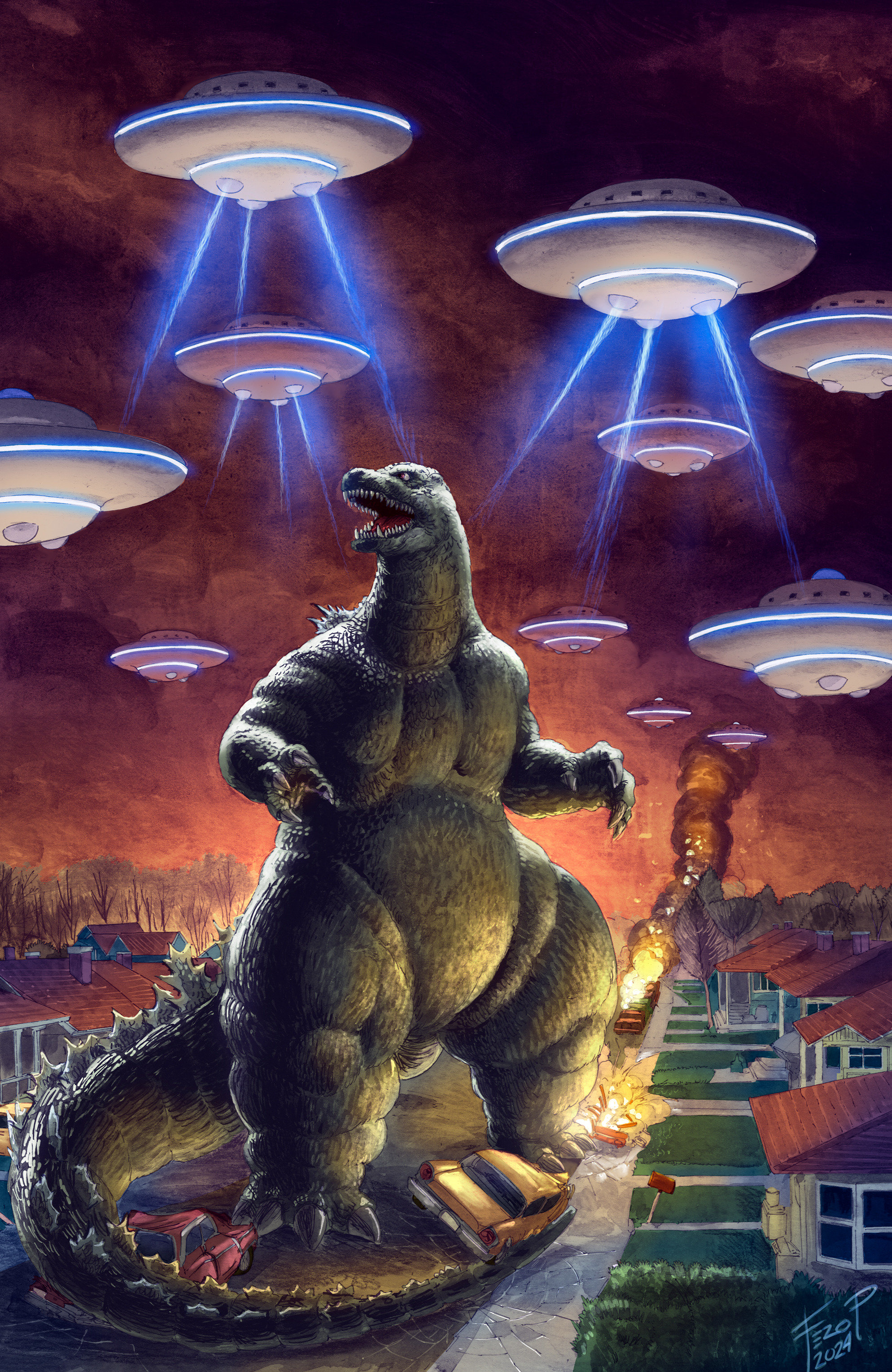 Godzilla: Here There Be Aliens #1 Variant RI (25) (Pe Full Art)