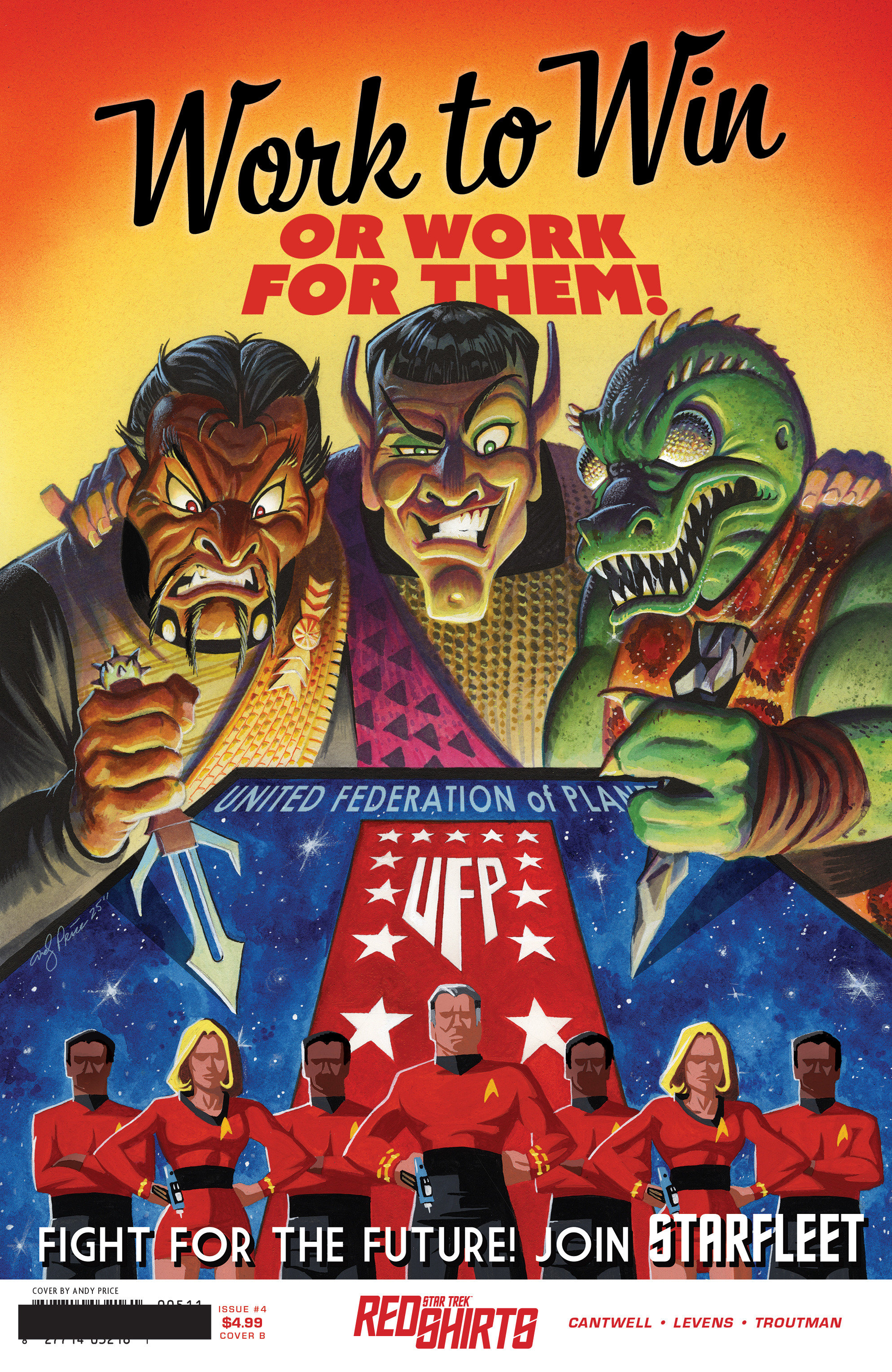 Weekly Pull list - Star Trek: Red Shirts #4 Variant B (Price Federation Recruitment)