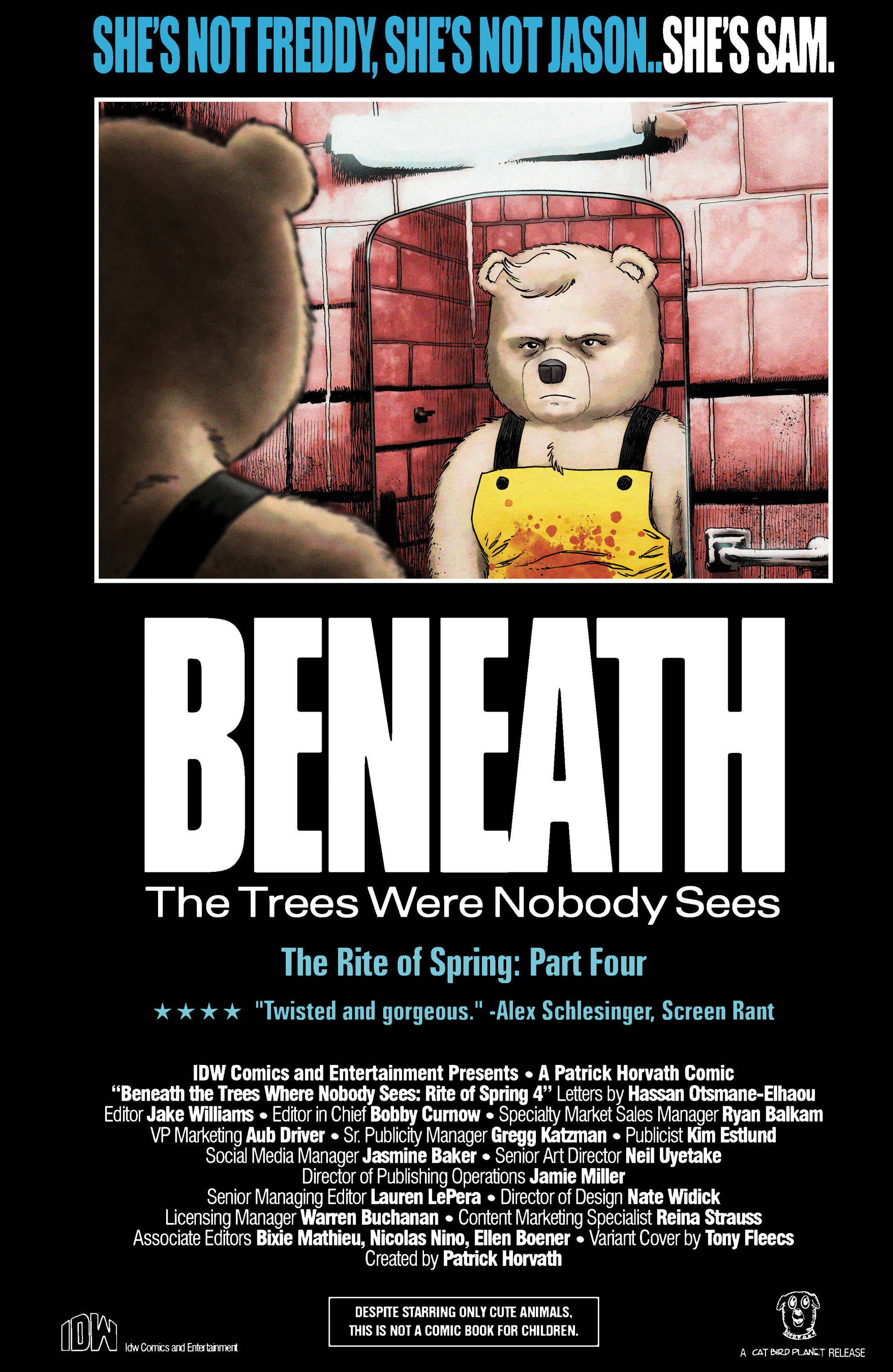 Weekly Pull list - Beneath the Trees Where Nobody Sees: Rite of Spring #4 Variant B (Fleecs Movie Homage Cover)
