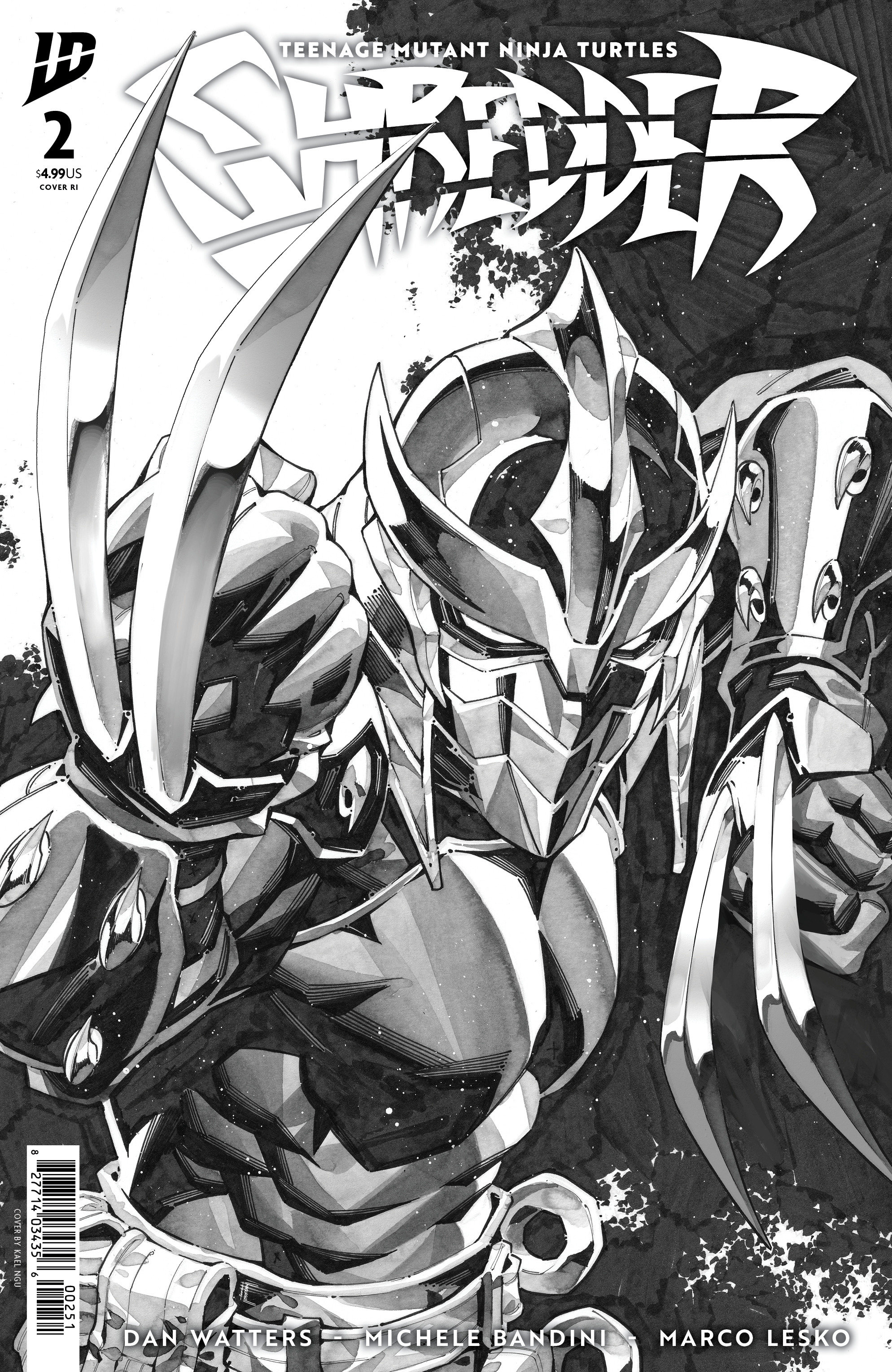 Weekly Pull list - Teenage Mutant Ninja Turtles: Shredder #2 Variant RI (25) (Ngu B&W)