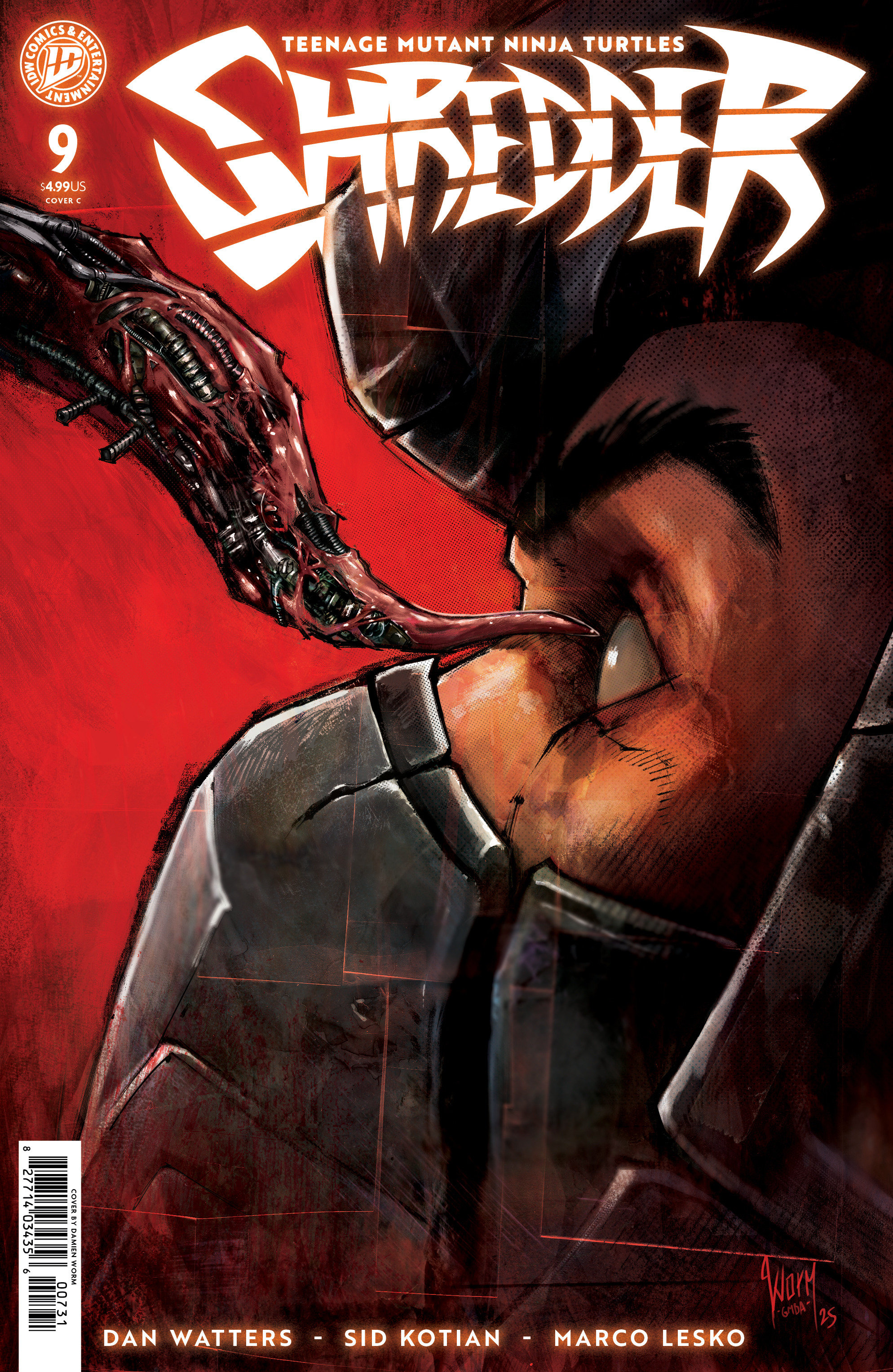 Teenage Mutant Ninja Turtles: Shredder #9 Variant C (Damien Worm)