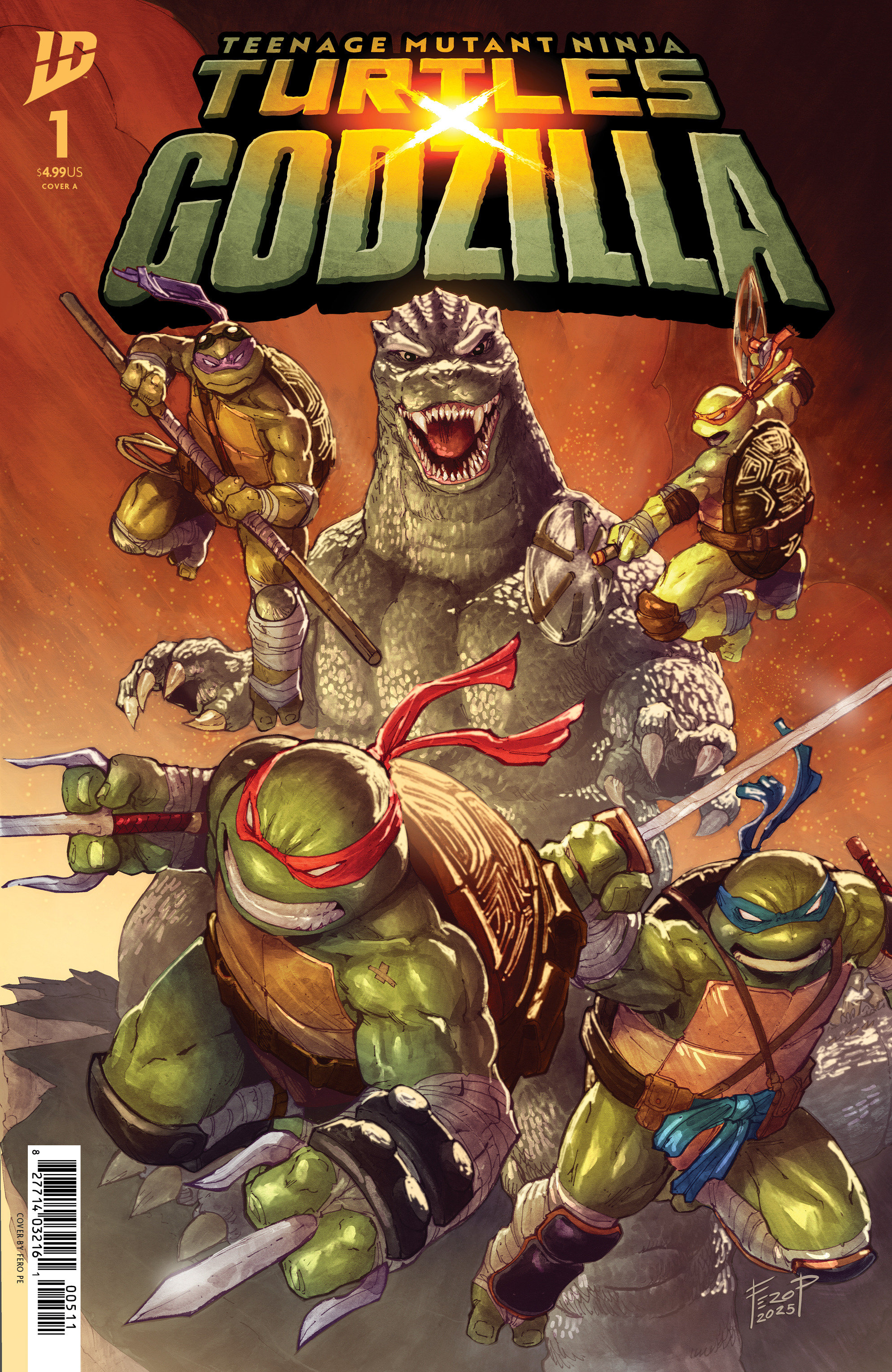 Weekly Pull list - Teenage Mutant Ninja Turtles x Godzilla #1 Cover A (Pe)