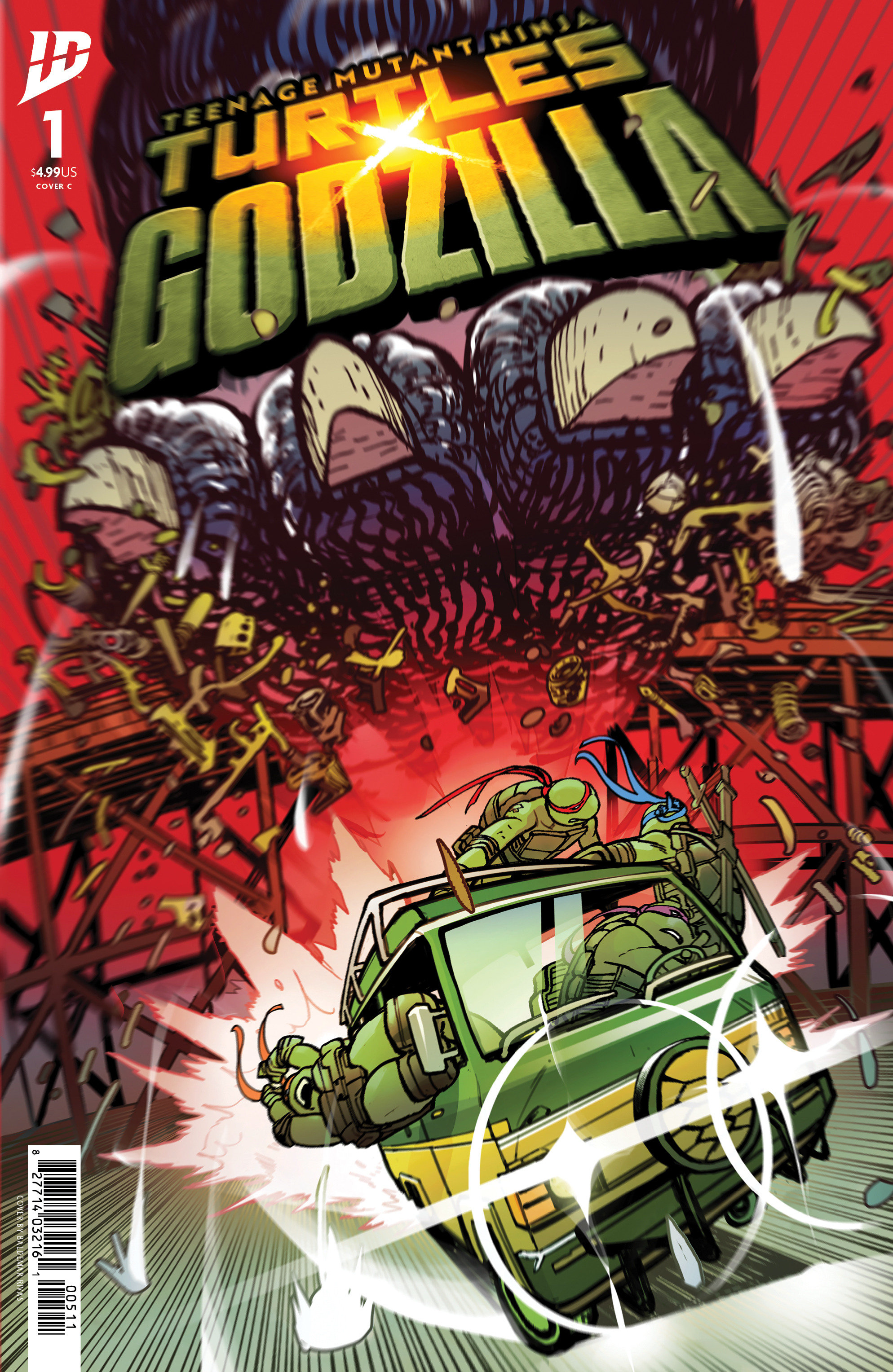 Weekly Pull list - Teenage Mutant Ninja Turtles x Godzilla #1 Variant C (Rivas)