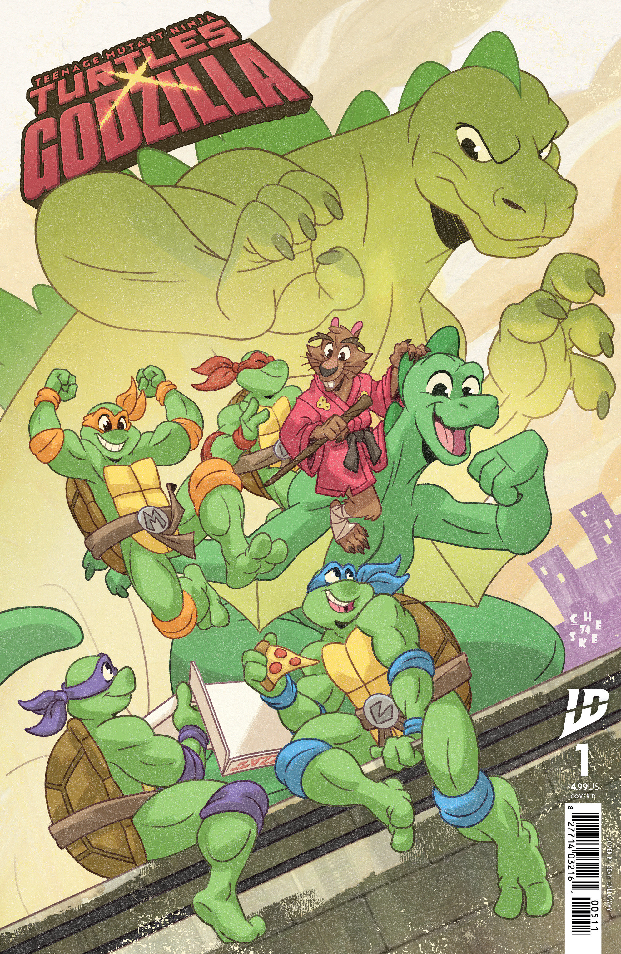 Weekly Pull list - Teenage Mutant Ninja Turtles x Godzilla #1 Variant D (Galloway)