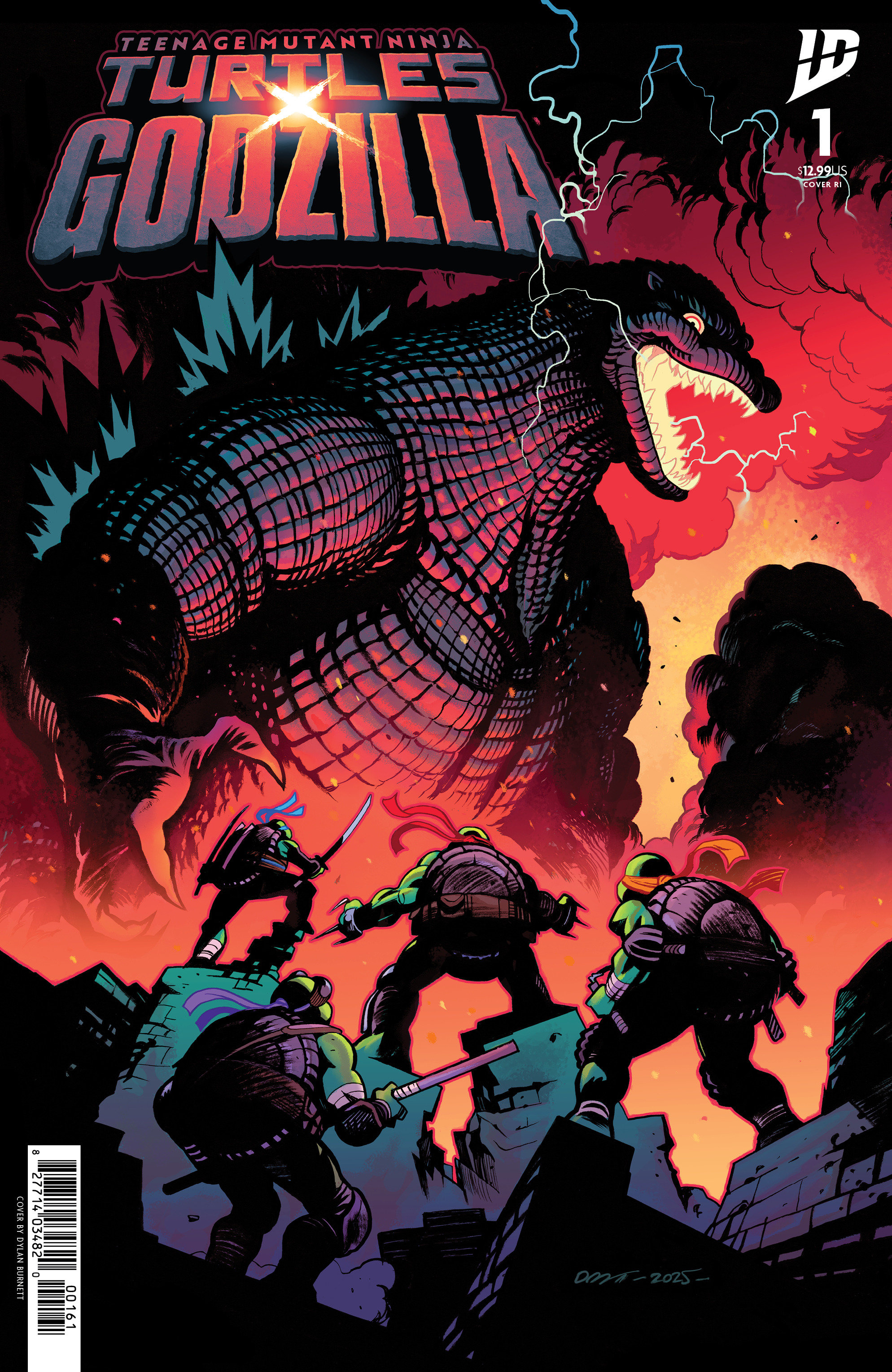 Weekly Pull list - Teenage Mutant Ninja Turtles x Godzilla #1 Variant RI (25) Foil (Burnett)
