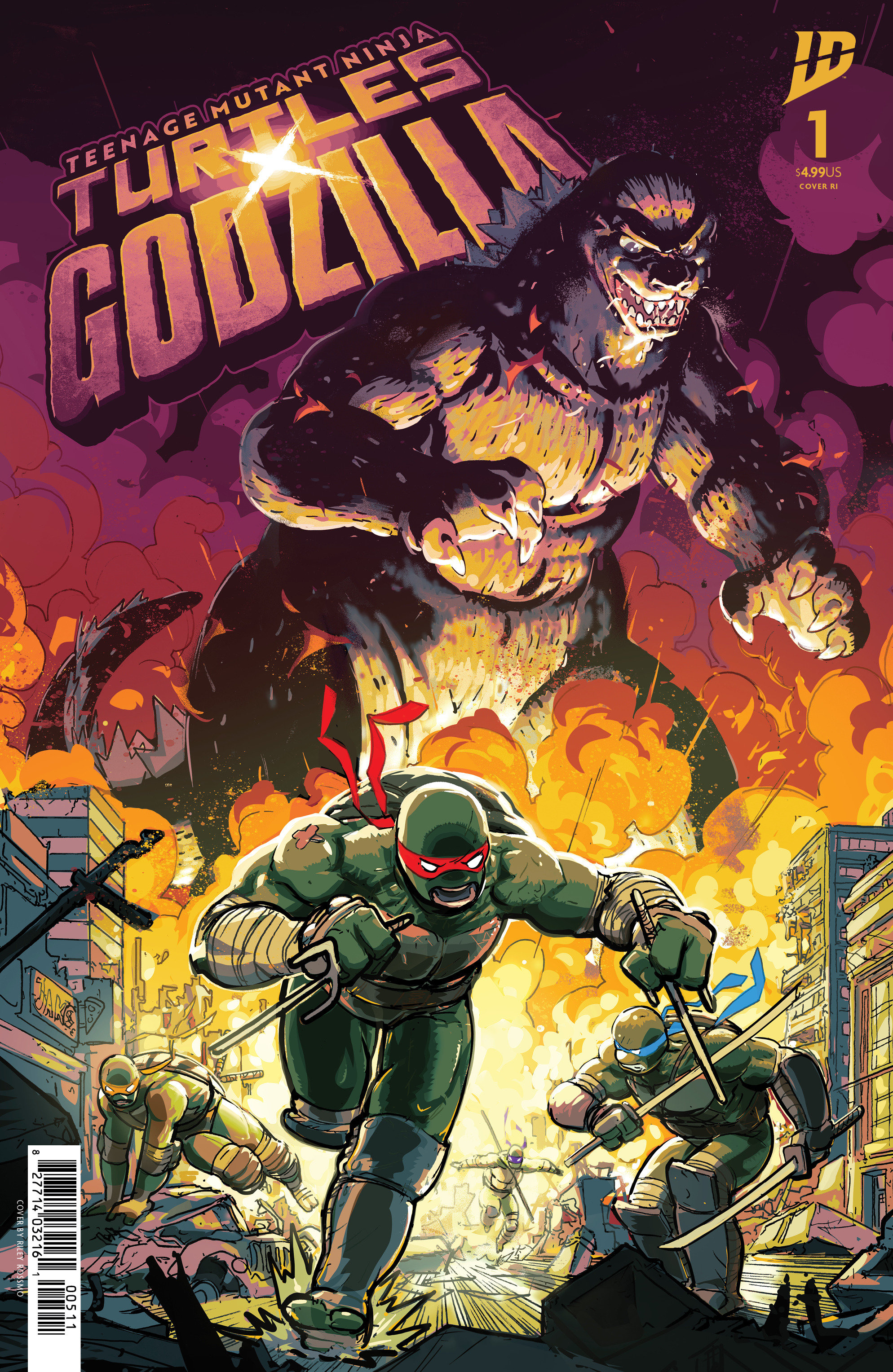 Weekly Pull list - Teenage Mutant Ninja Turtles x Godzilla #1 Variant RI (100) (Rossmo)