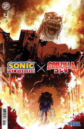  AUG200820260359 | SONİC THE HEDGEHOG X GODZİLLA @3 VARİANT B (CİZMESİJA) PRE ORDER/ÖN SİPARİŞ [AUG26] | IDW  