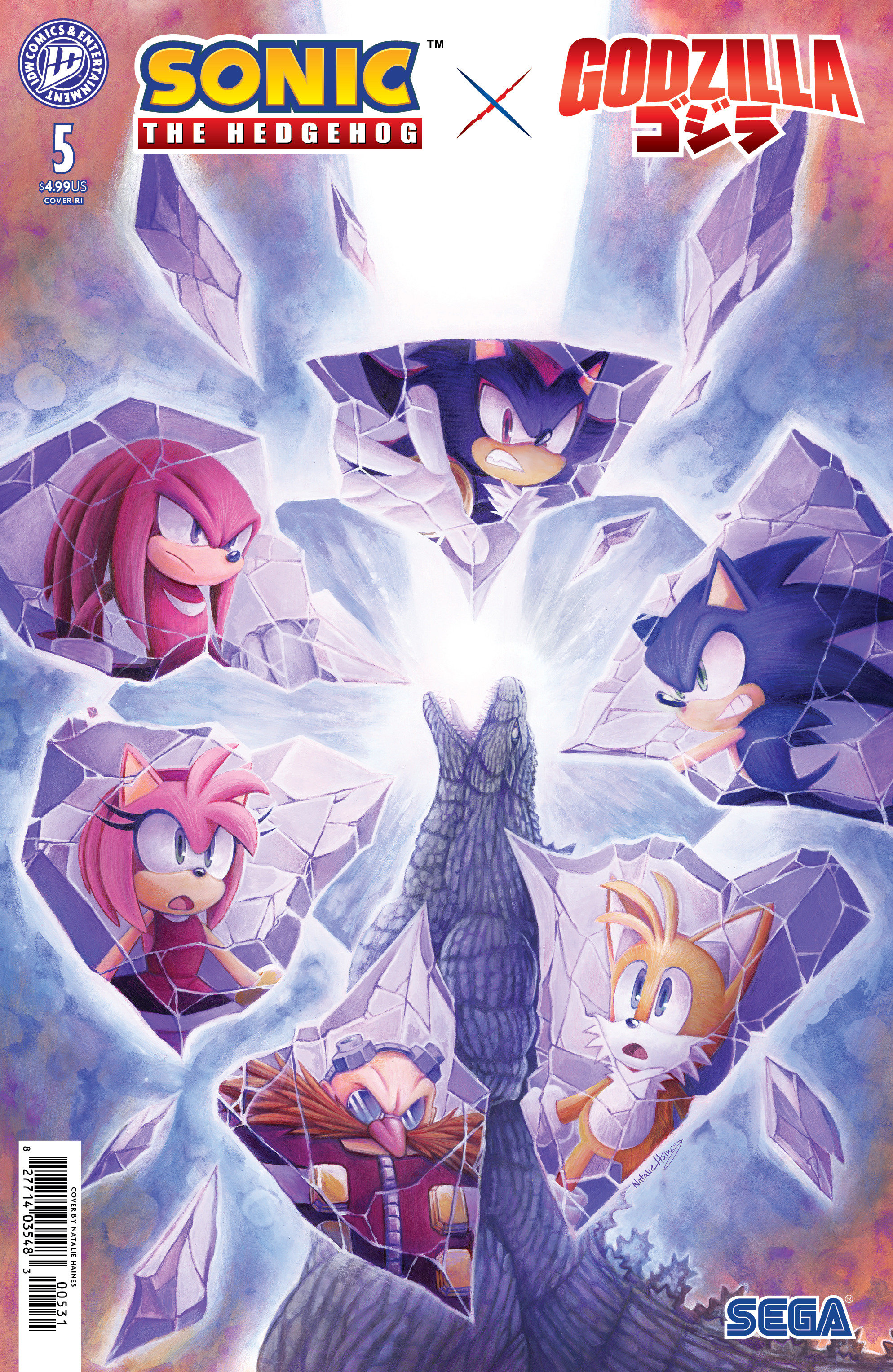 Sonic The Hedgehog X Godzilla #5 Variant Ri (15) (Haines)