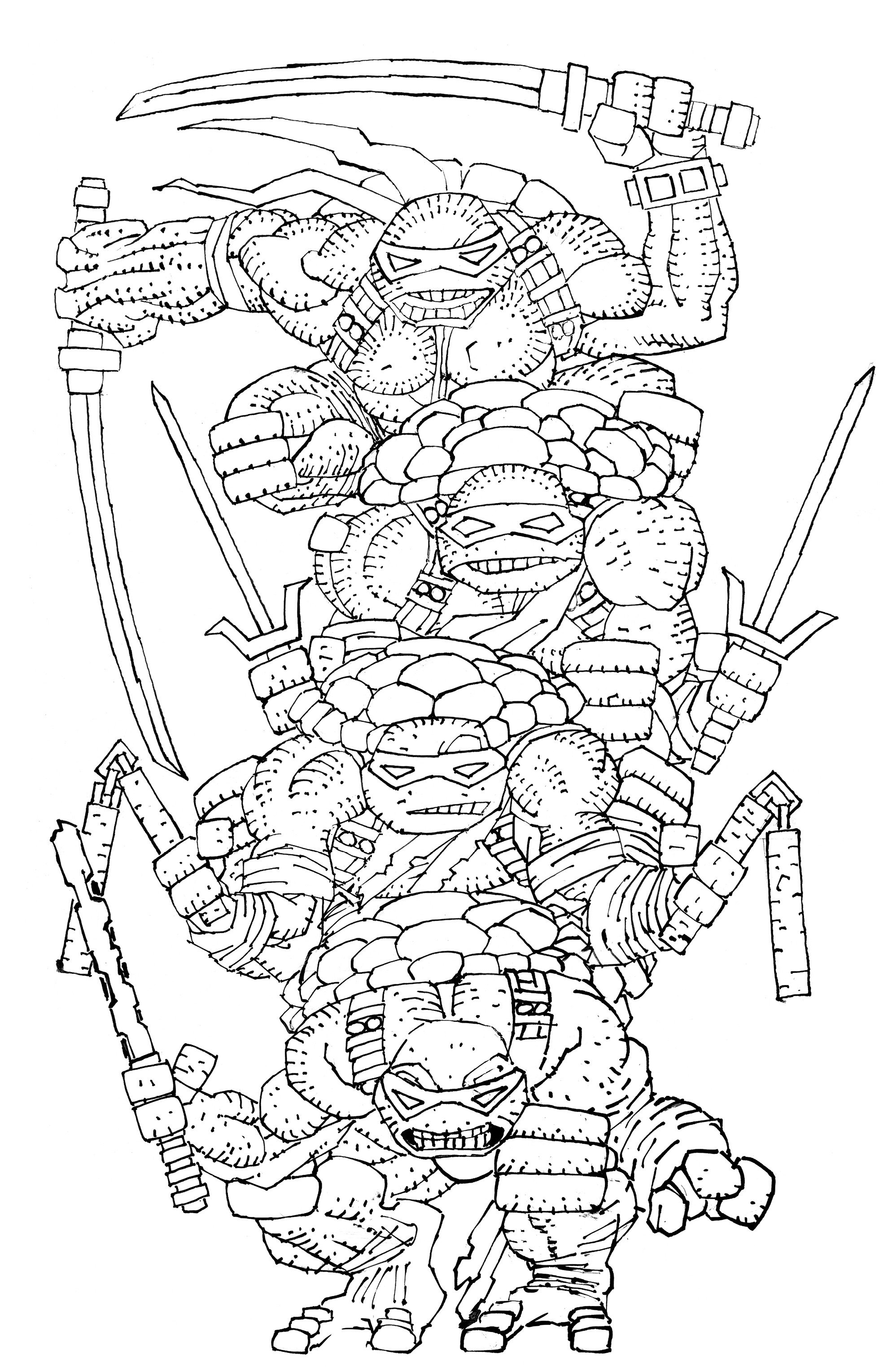 Teenage Mutant Ninja Turtles #20: 300th Issue Special Variant Ri (300) (Miller Full Art Black & White)