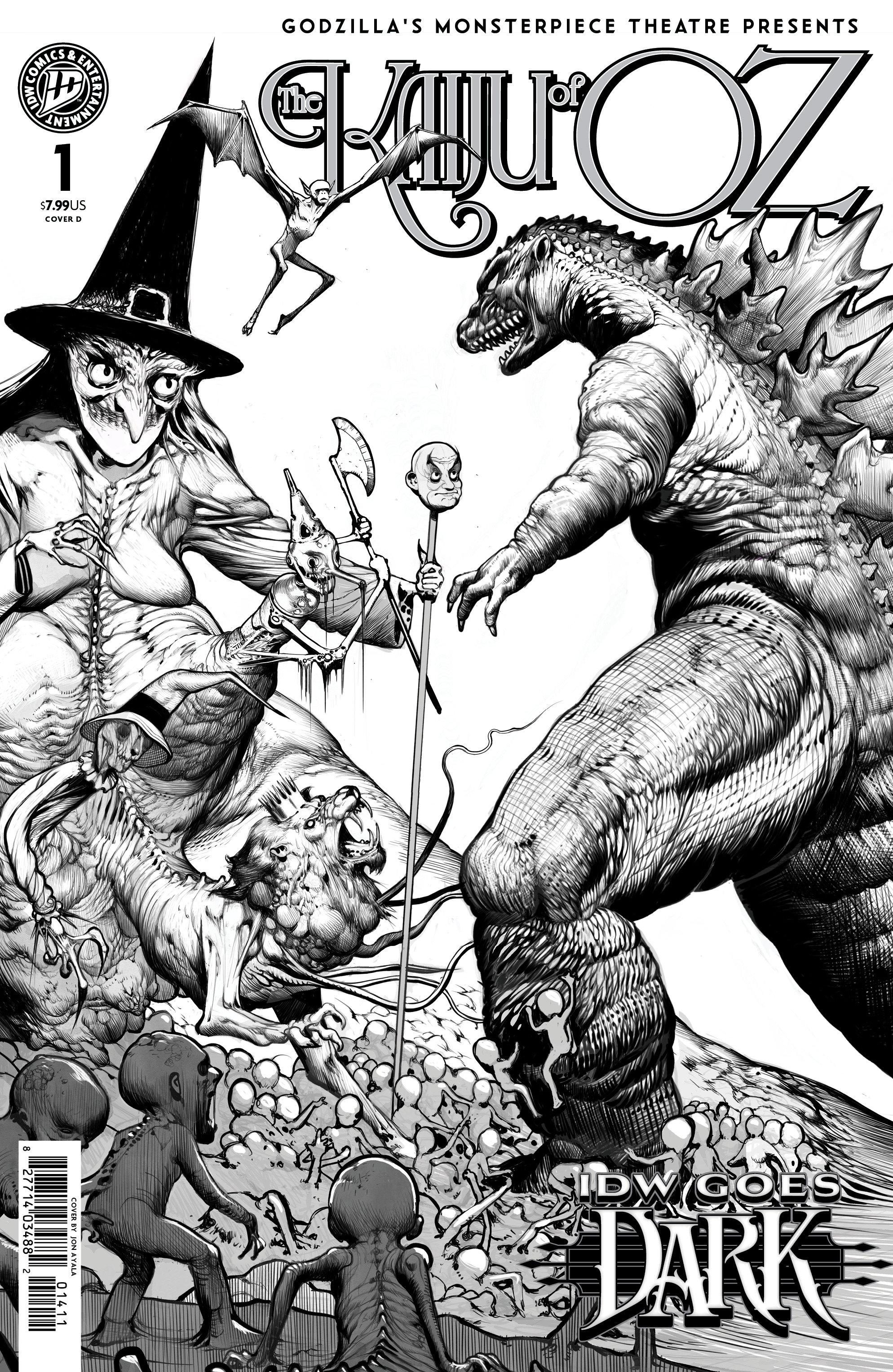 Godzillas Monsterpiece Theatre Presents: The Kaiju Of Oz Variant D (Ayala Idw Goes Dark Variant)