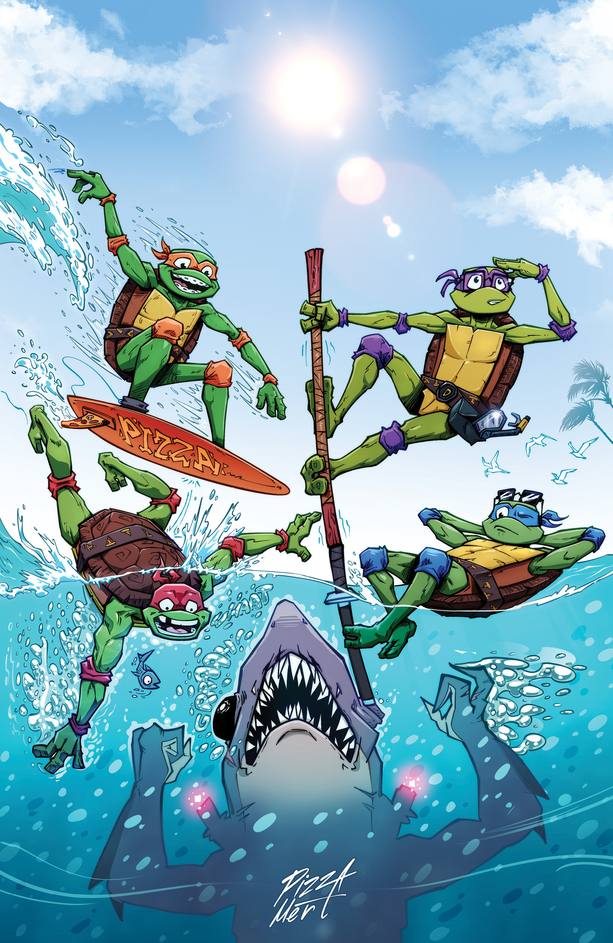 Tales Of The Teenage Mutant Ninja Turtles: Coastal Chaos #1 Variant Ri (25) (Mert Full Art)