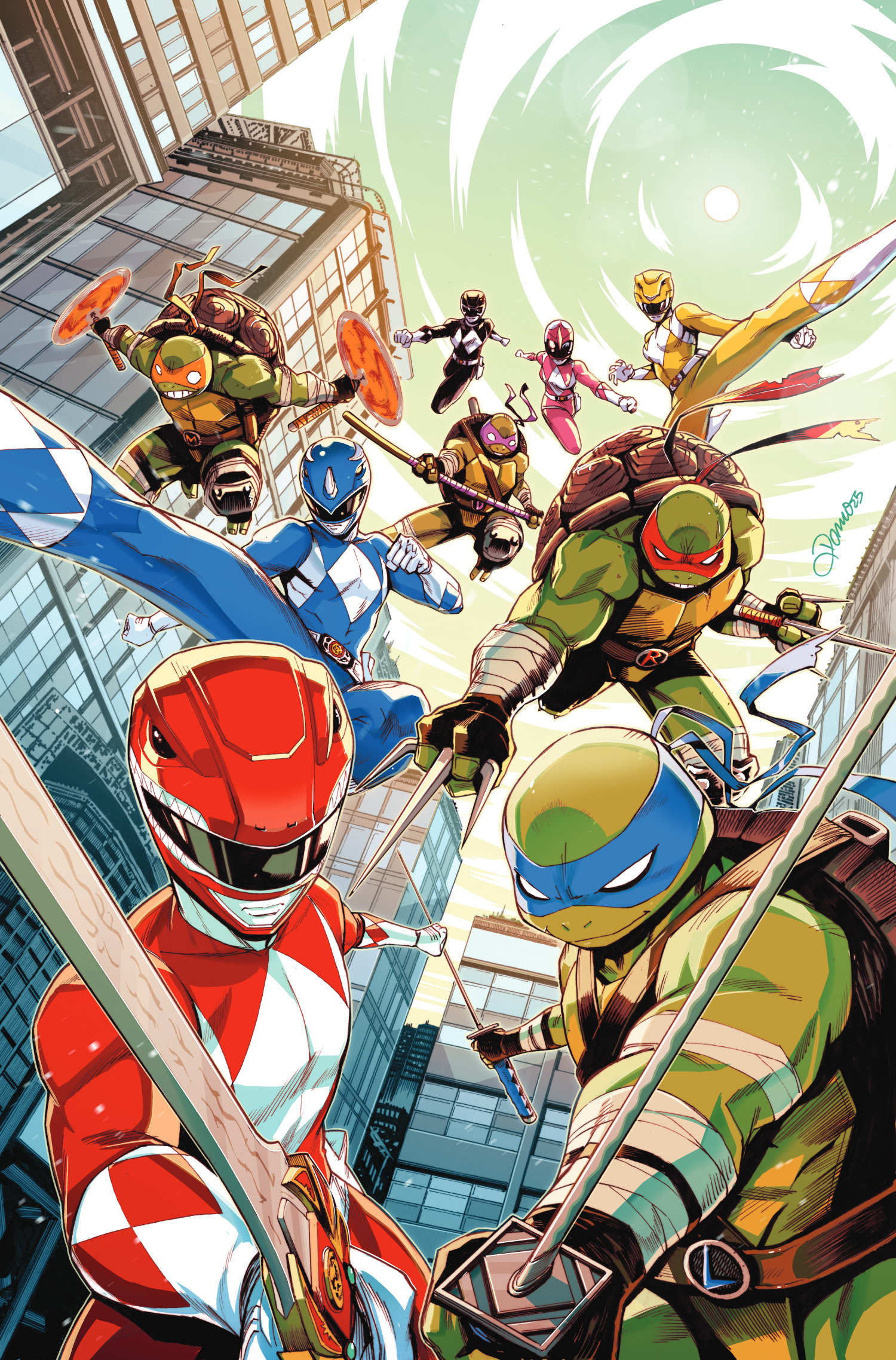 Mighty Morphin Power Rangers/ Teenage Mutant Ninja Turtles III #1 A Main (Dressed, Zonno)