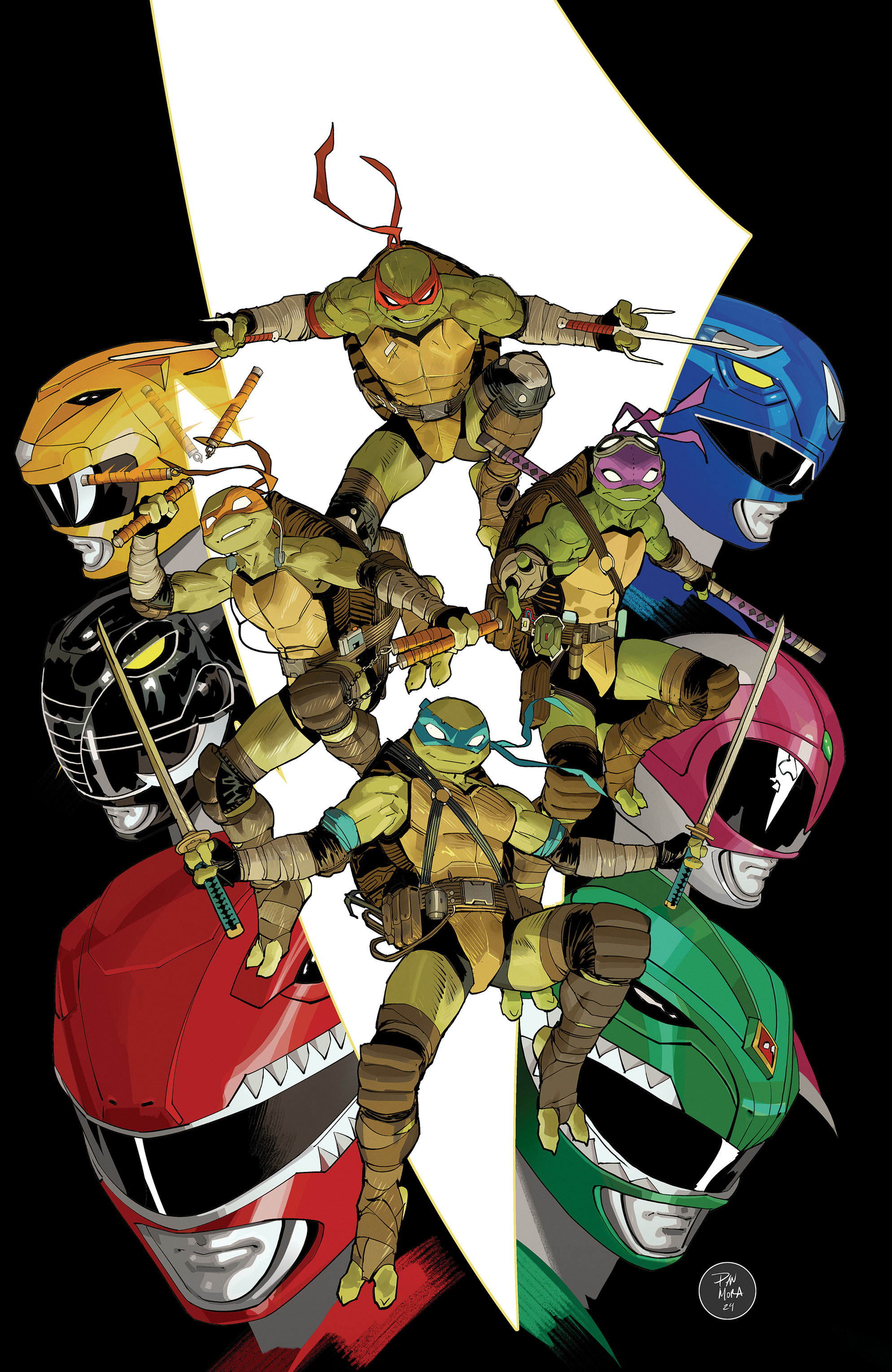 Mighty Morphin Power Rangers/ Teenage Mutant Ninja Turtles III #1 B Variant (Dressed, Mora)