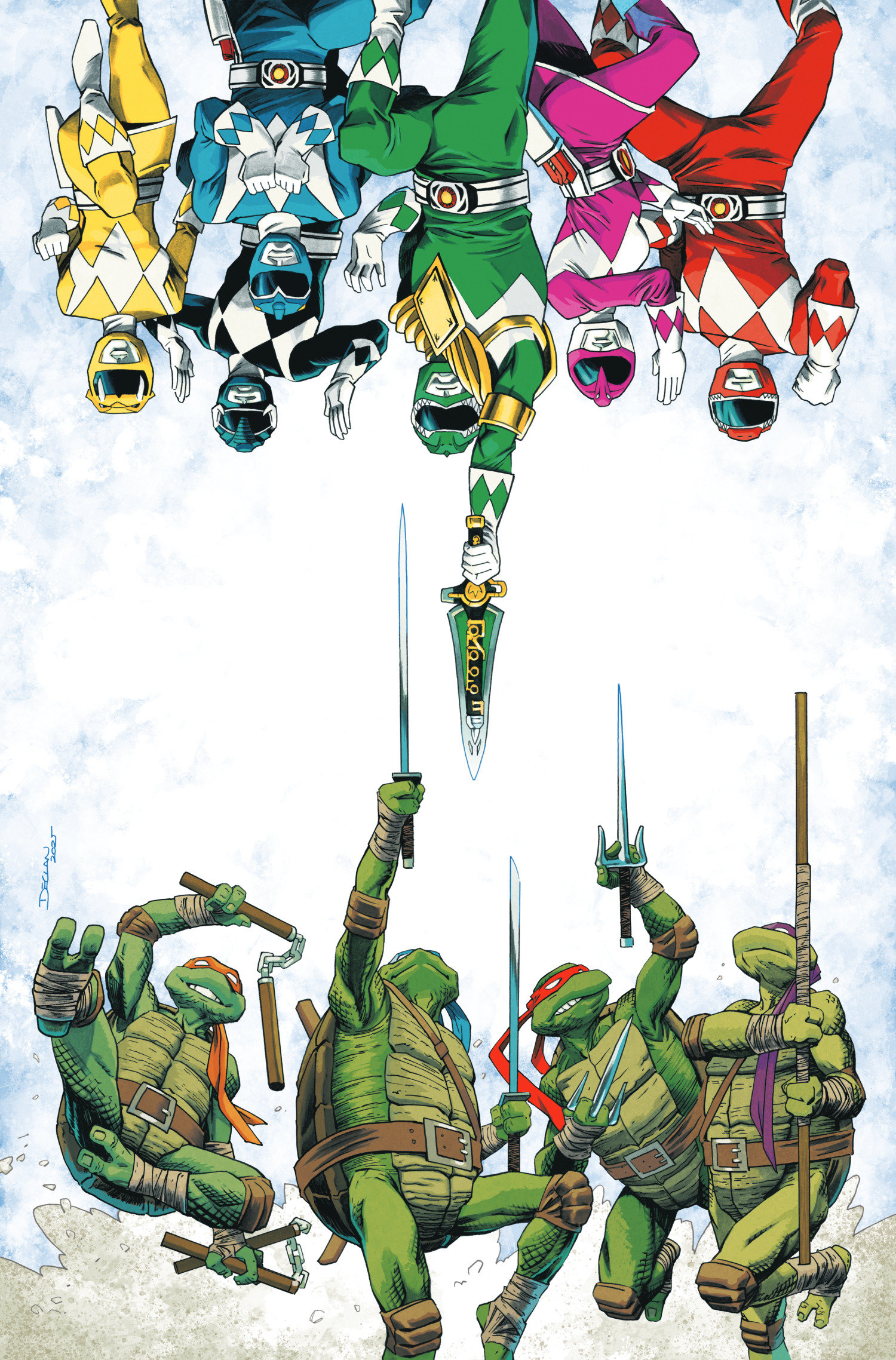 Mighty Morphin Power Rangers/ Teenage Mutant Ninja Turtles III #1 J 1:50 INCV (Full Art, Shalvey)