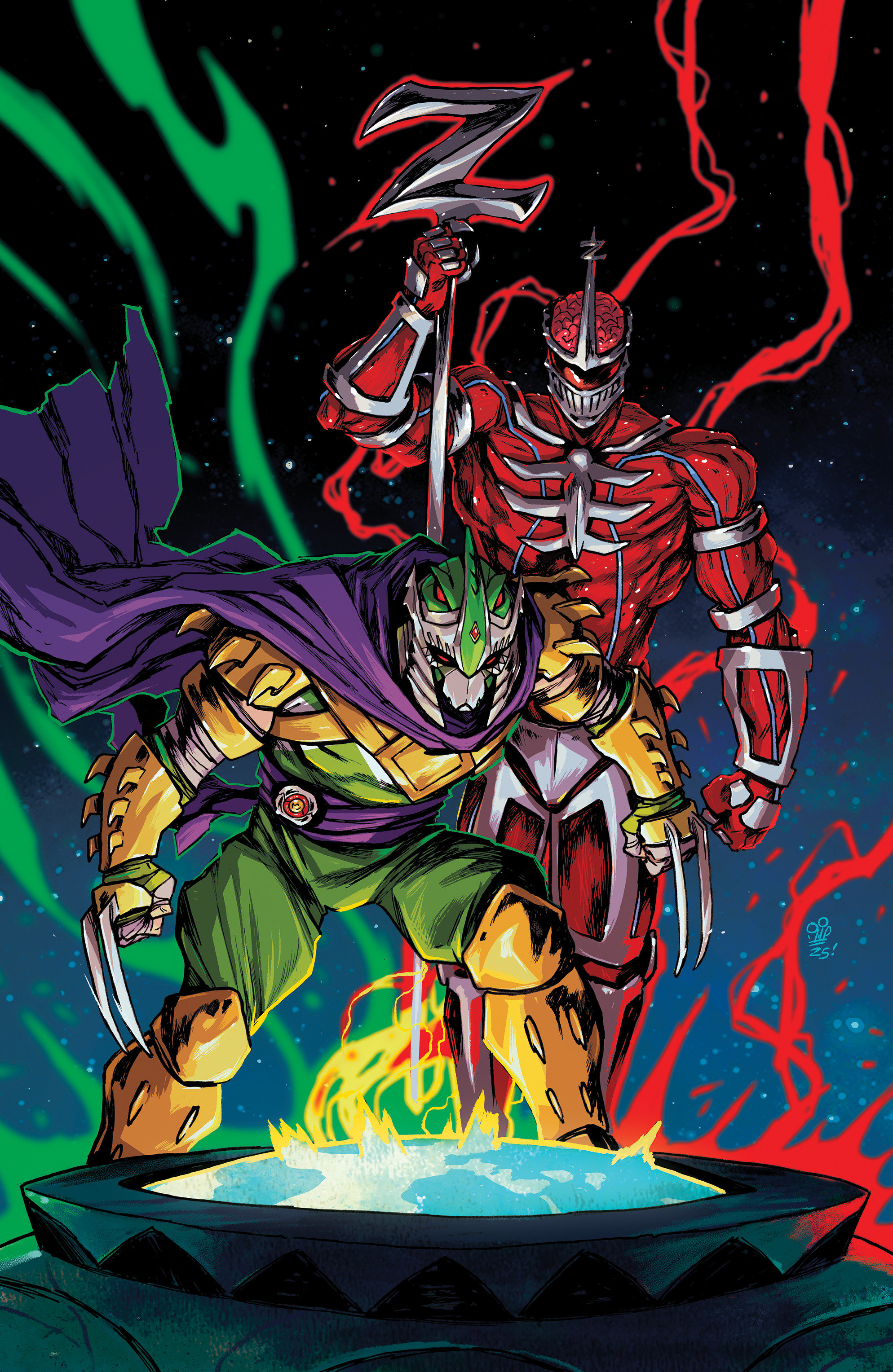 Mighty Morphin Power Rangers/Teenage Mutant Ninja Turtles III #2 I 1:200 INCV (Full Art, Dialynas)