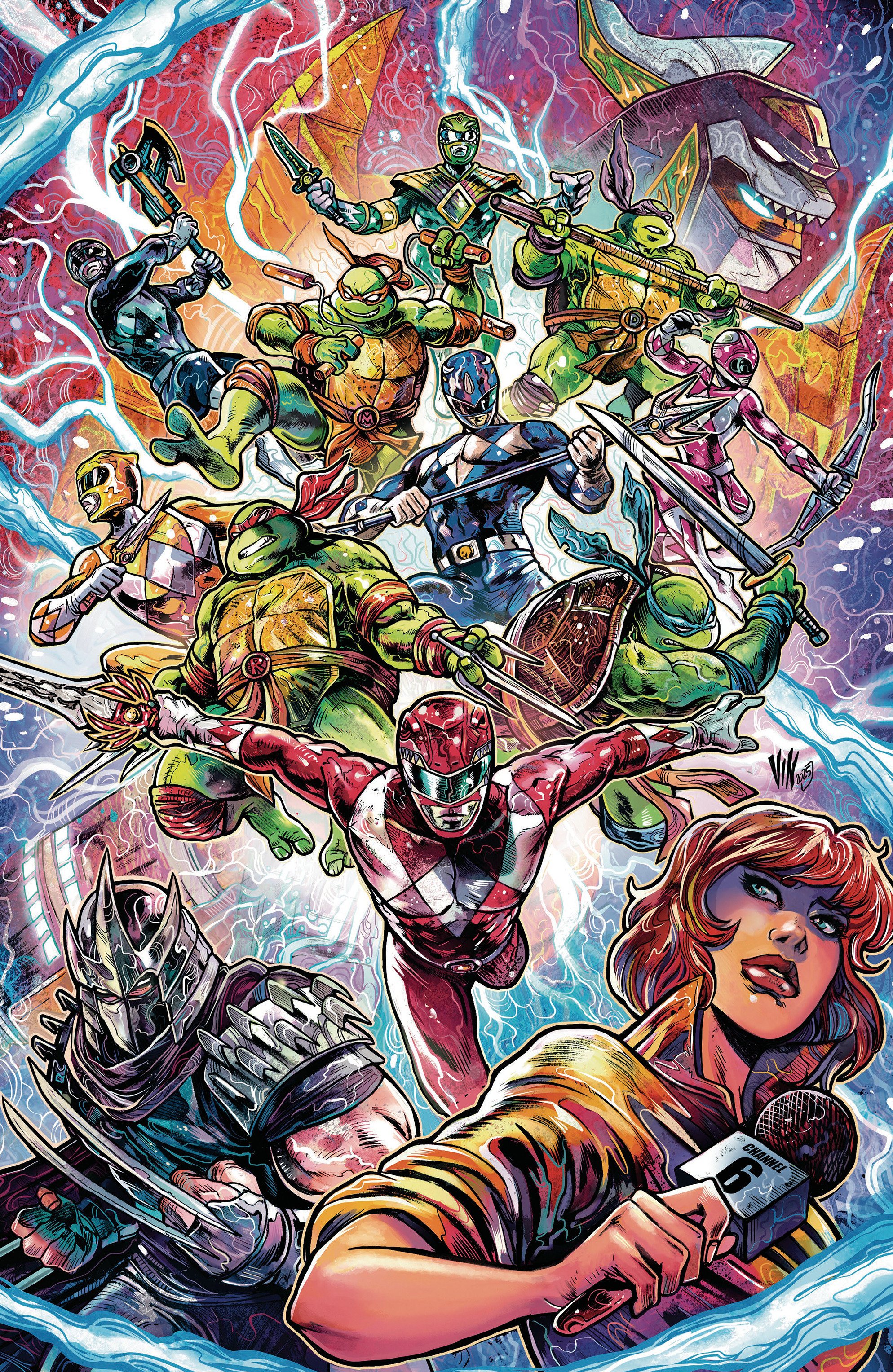 Weekly Pull list - Mighty Morphin Power Rangers/Teenage Mutant Ninja Turtles III #3 L 1:5 INCV (Full Art, Cardstock, Riccardi)