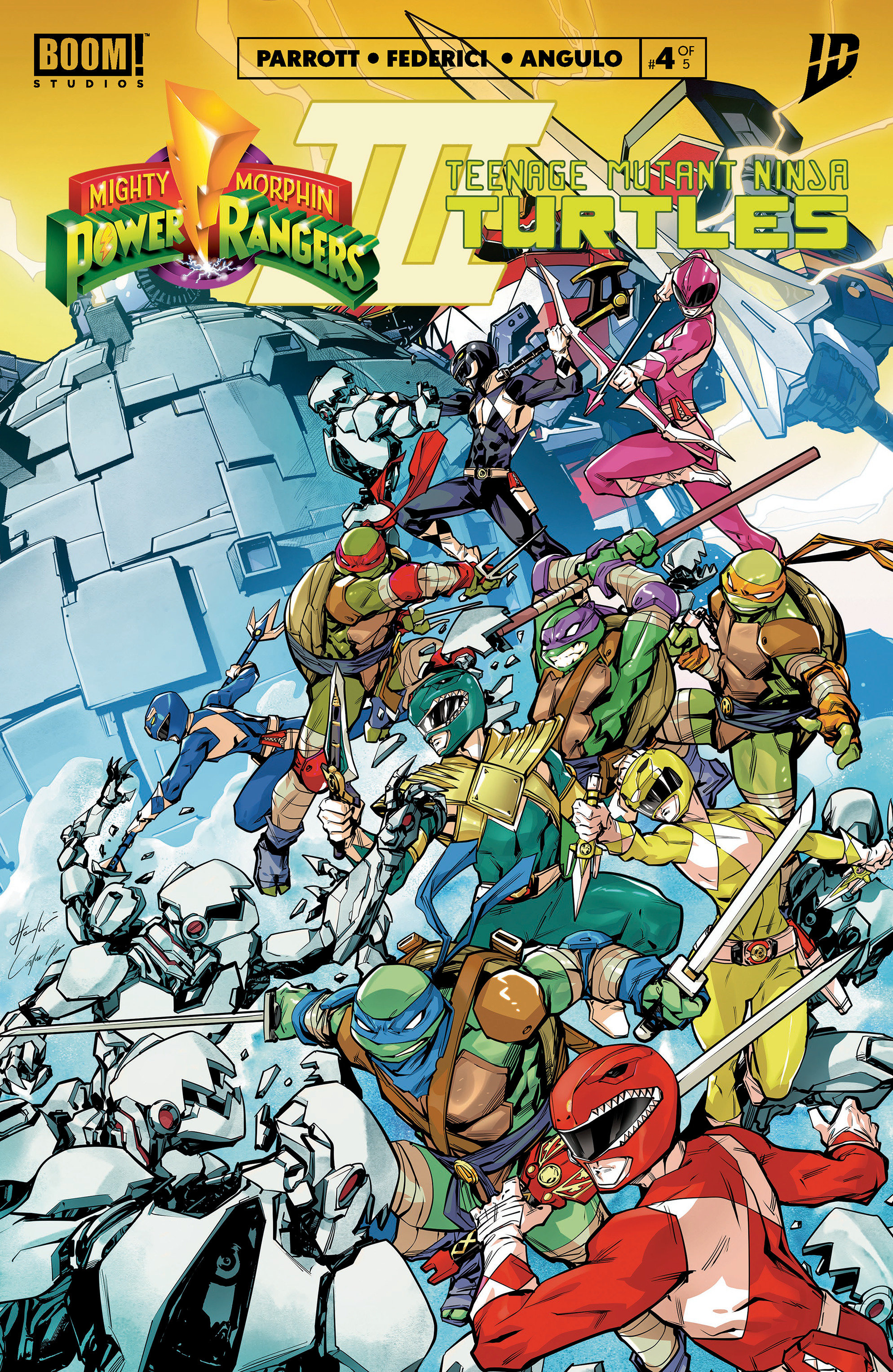 Weekly Pull list - Mighty Morphin Power Rangers/Teenage Mutant Ninja Turtles III #4 B Variant (Dressed, Prasetya)