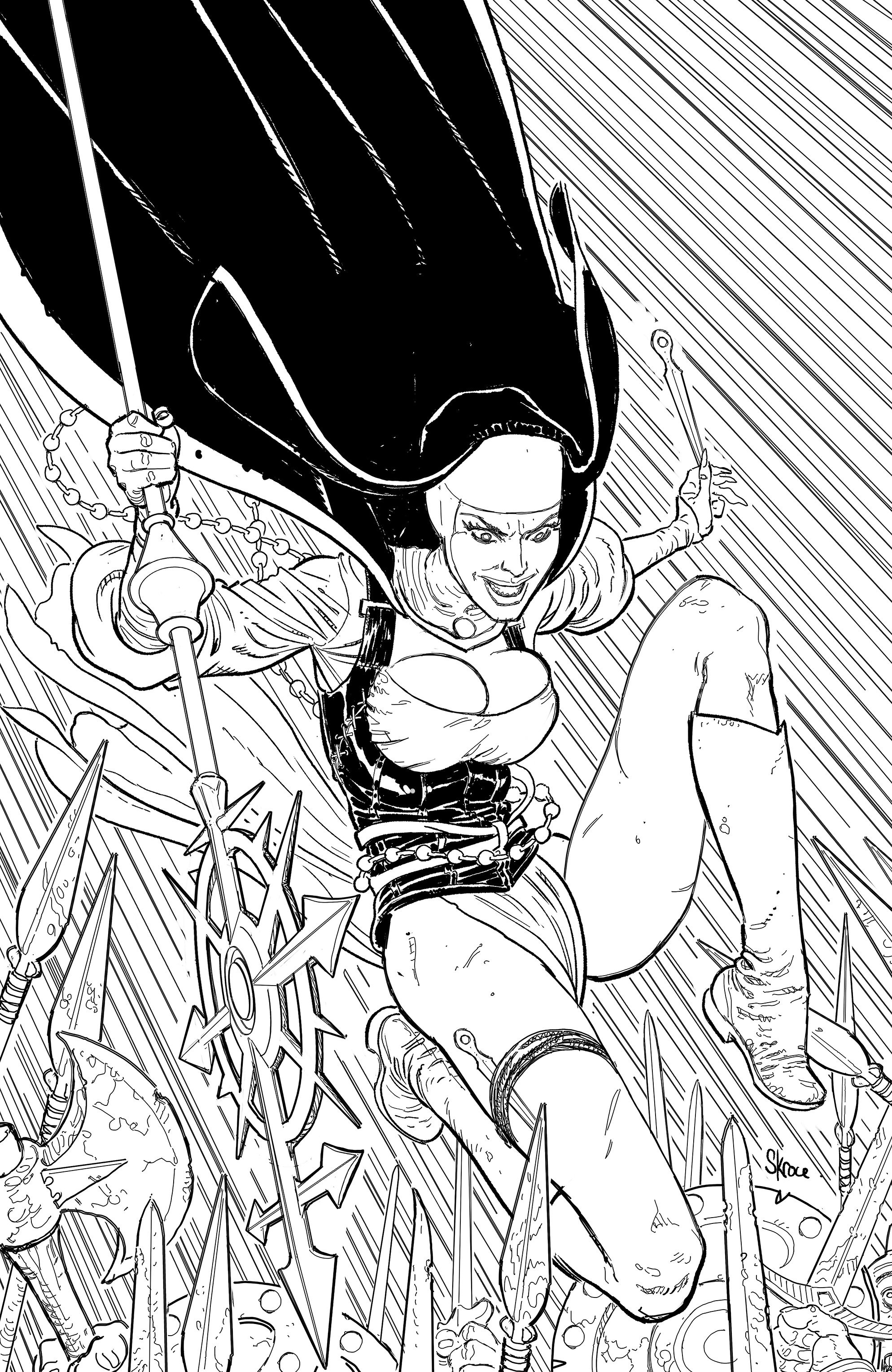 Marian Heretic #5 C Unlimited Variant (Full Art, Inks, Skroce)