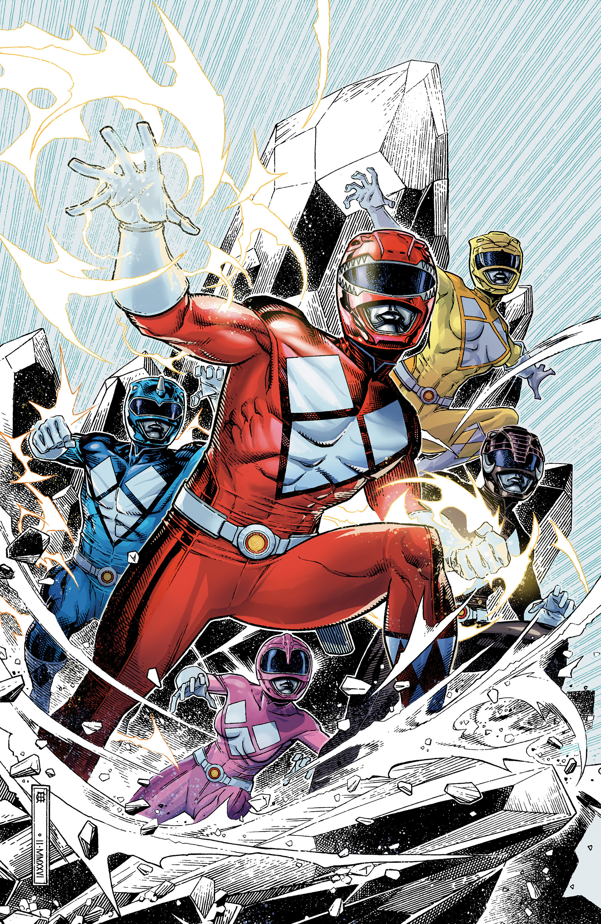 Mighty Morphin Power Rangers (2026) #1 E Foil Variant (Full Art, Foil, Cheung)