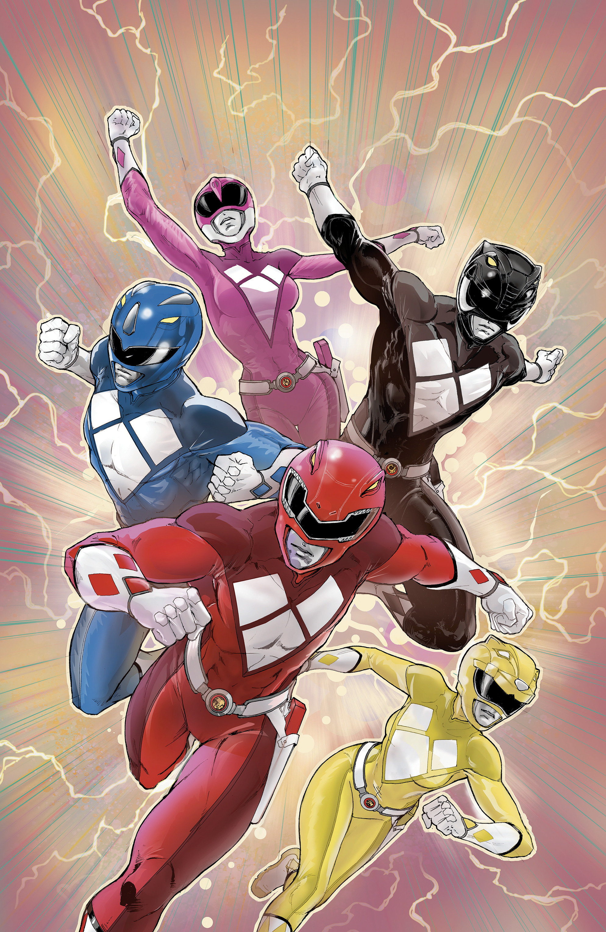 Mighty Morphin Power Rangers (2026) #1 F 1 in 10 Variant Edition Foil Variant (Full Art, Foil, Griffith)