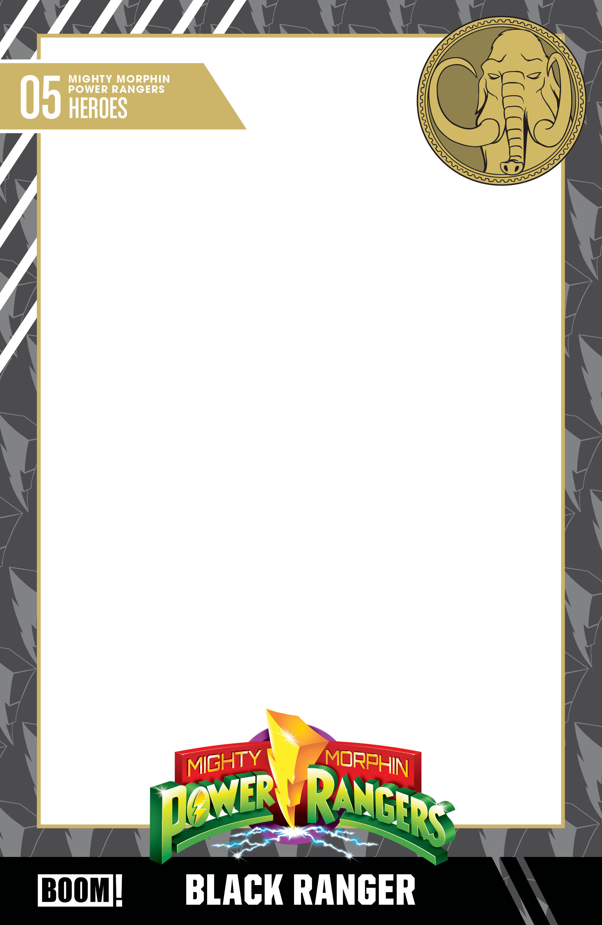 Mighty Morphin Power Rangers (2026) #5 D Trading Card Blank Sketch Variant