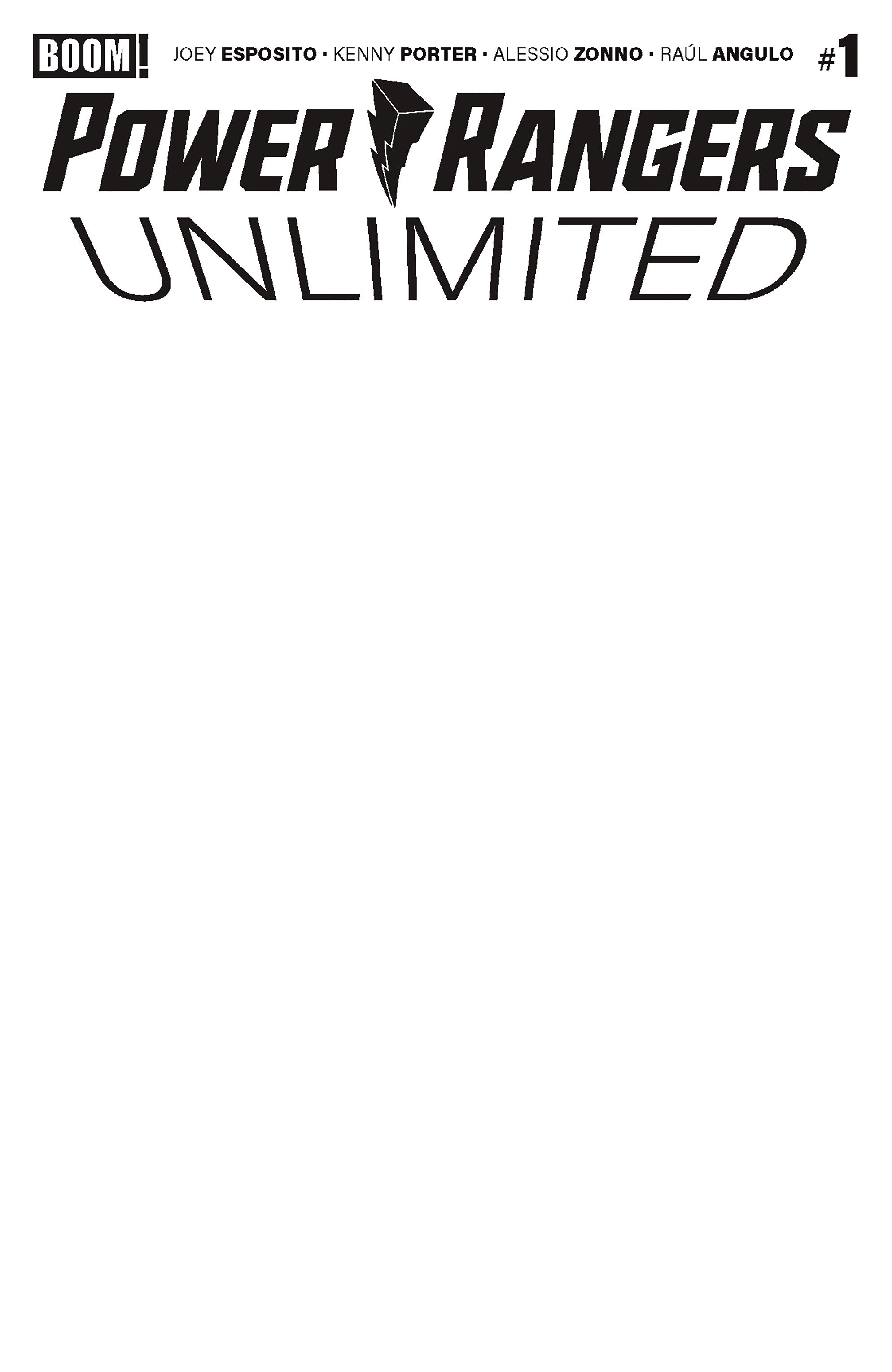 Power Rangers Unlimited #1 D Blank Sketch Variant