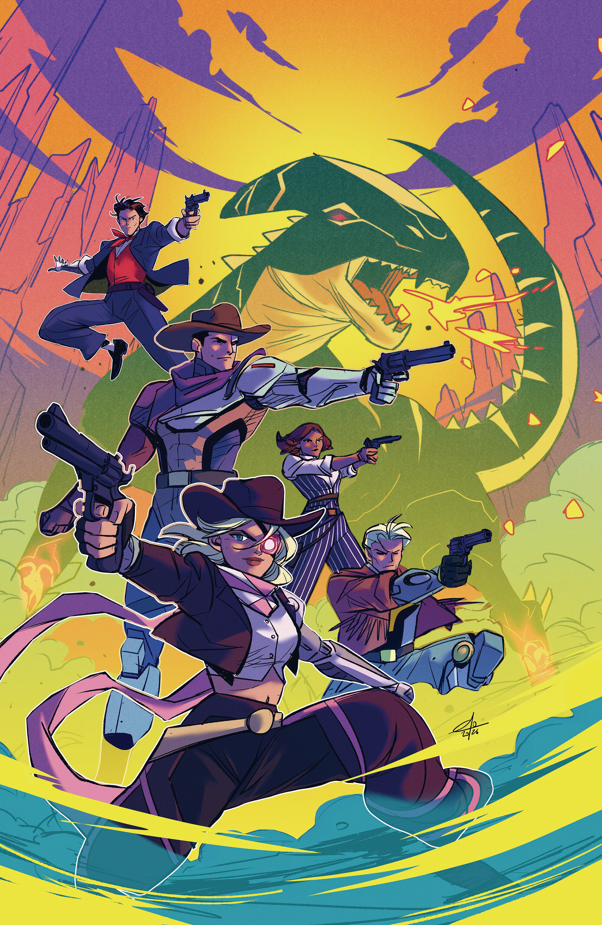 Power Rangers Unlimited #7 E 1 in 10 Variant Edition Foil Variant (Full Art, Foil, Carlini)