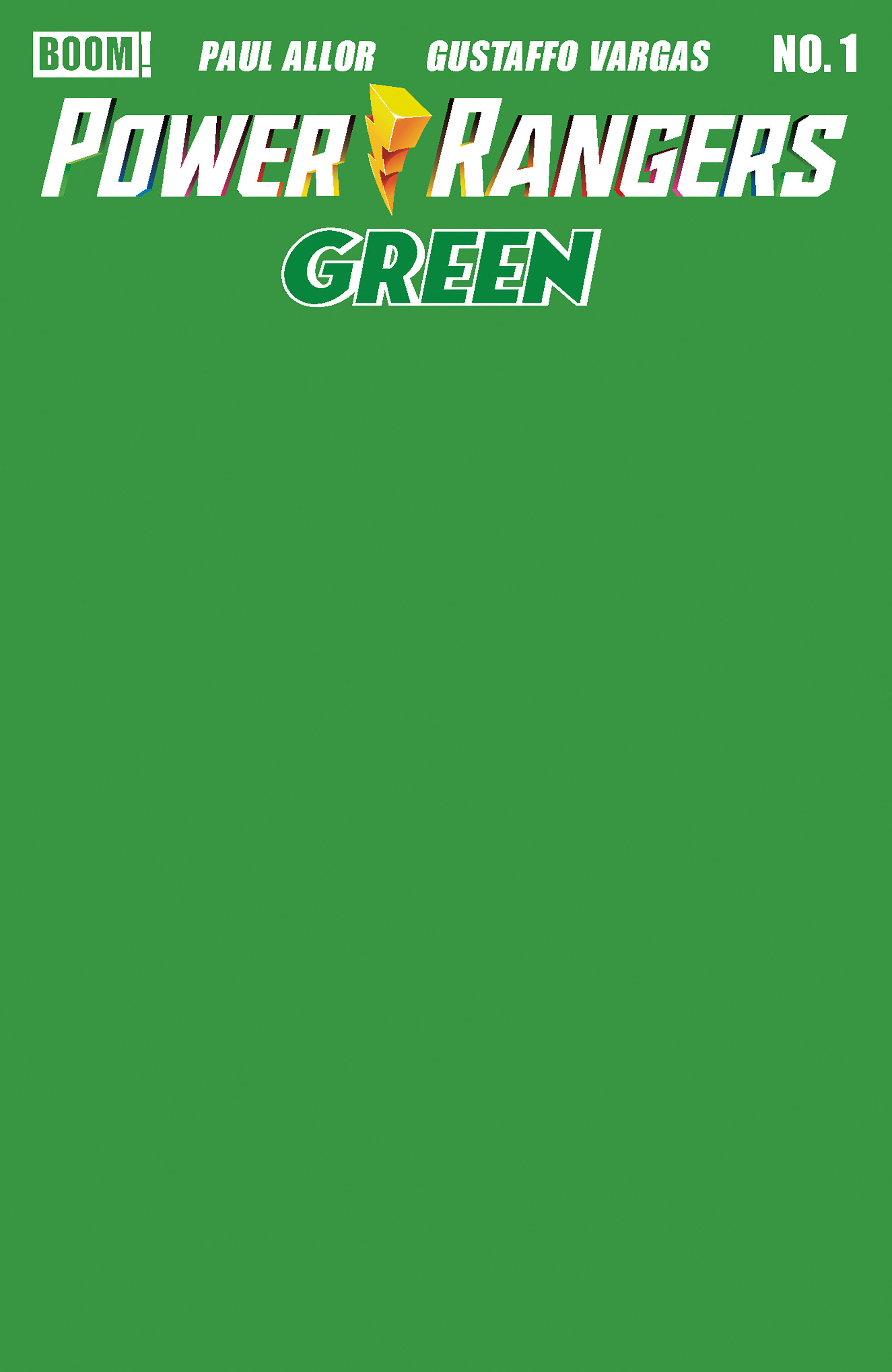 Power Rangers Green #1 E Green Blank Sketch Variant