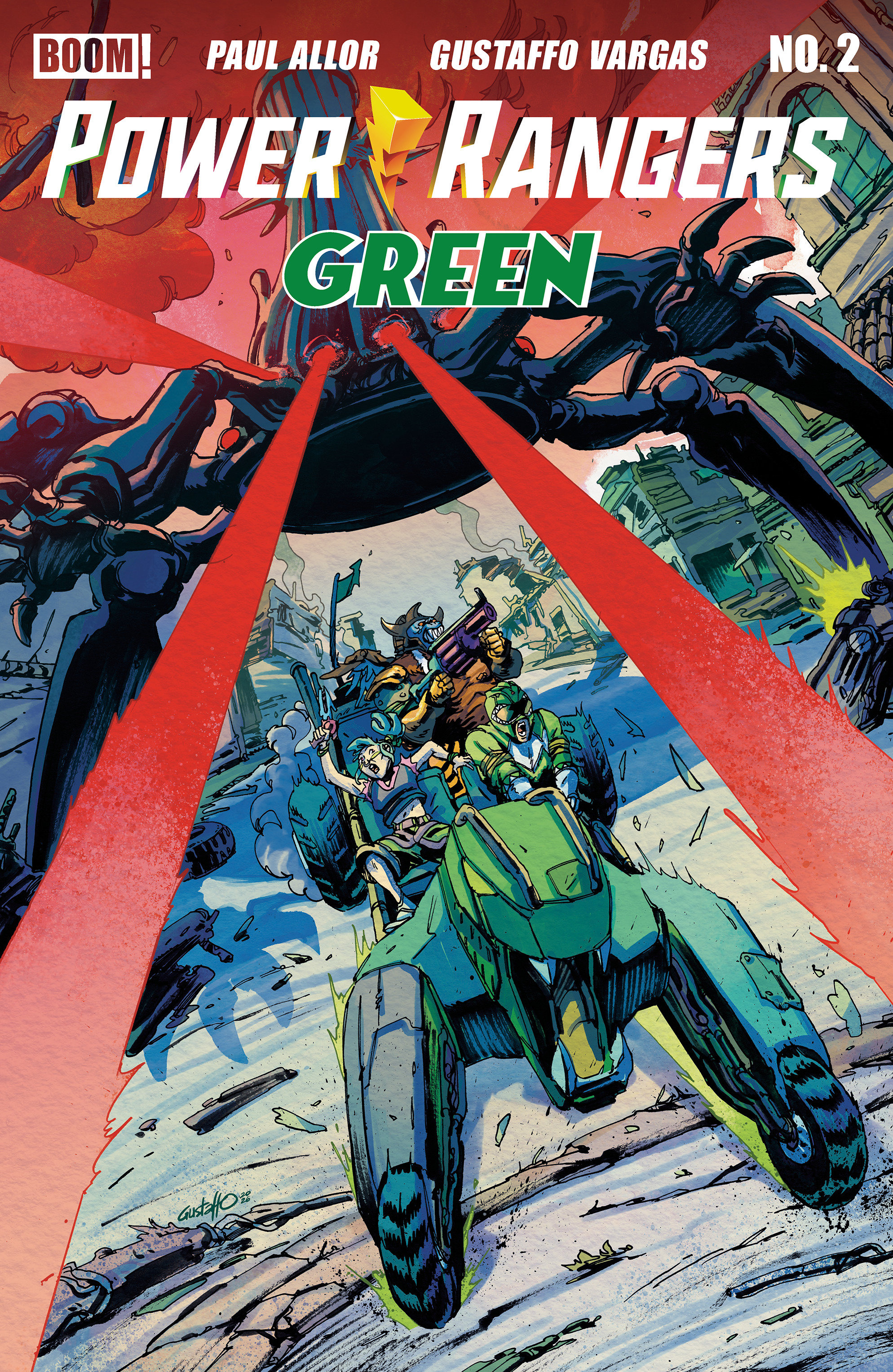 Power Rangers Green #2 B Variant (Dressed, Vargas)
