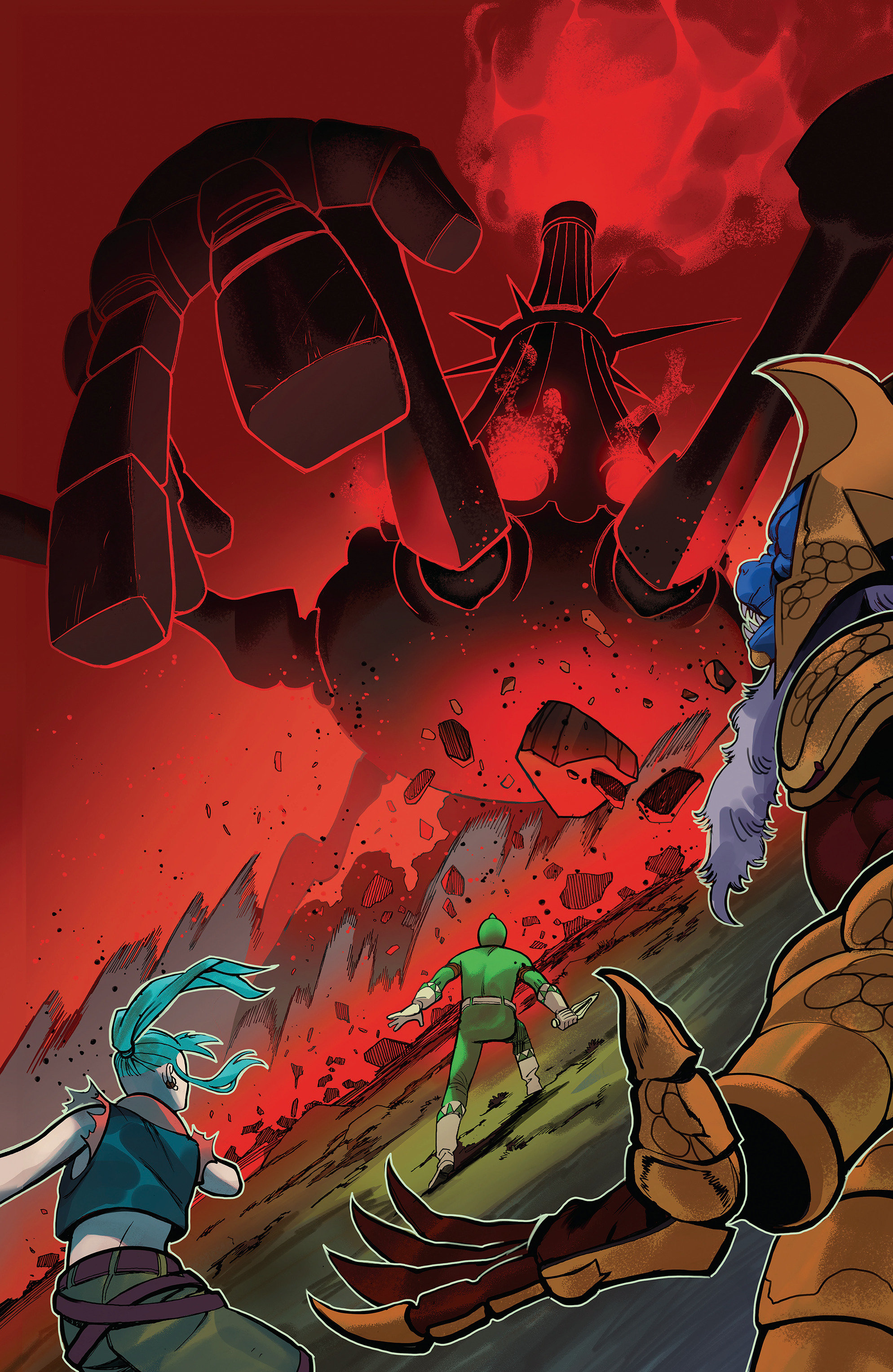 Power Rangers Green #4 H 1 in 50 Variant Edition Variant (Full Art, Rivas)