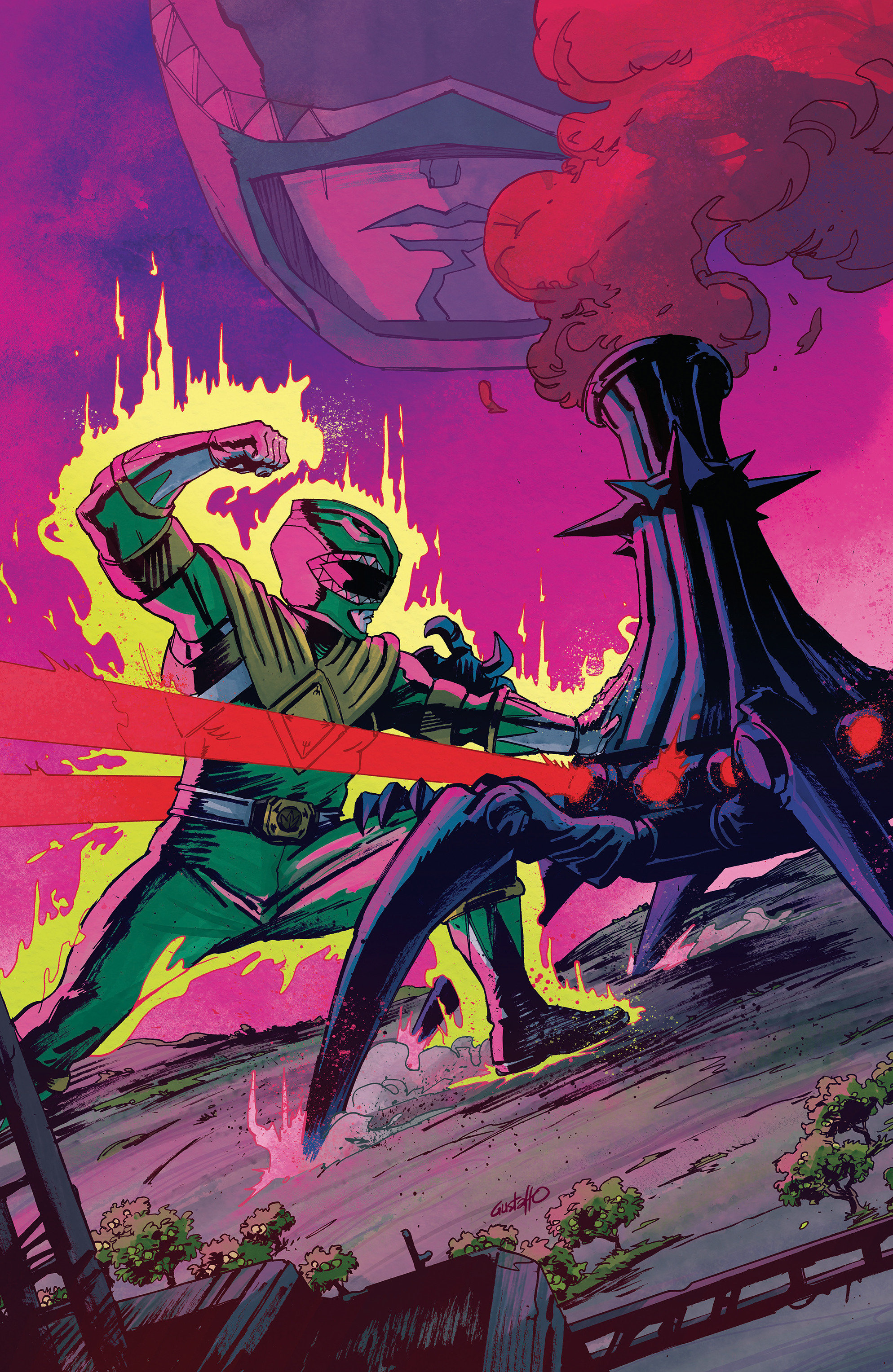 Power Rangers Green #5 E 1 in 10 Variant Edition Foil Variant (Full Art, Vargas)