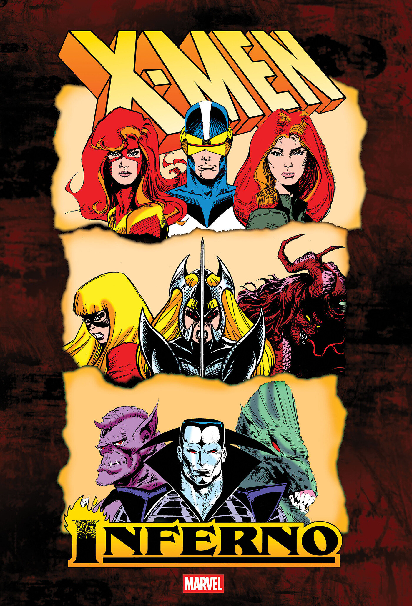 X-Men: Inferno Omnibus Silvestri/Blevins/Simonson Headshots Cover [New Printing, Direct Market Only]