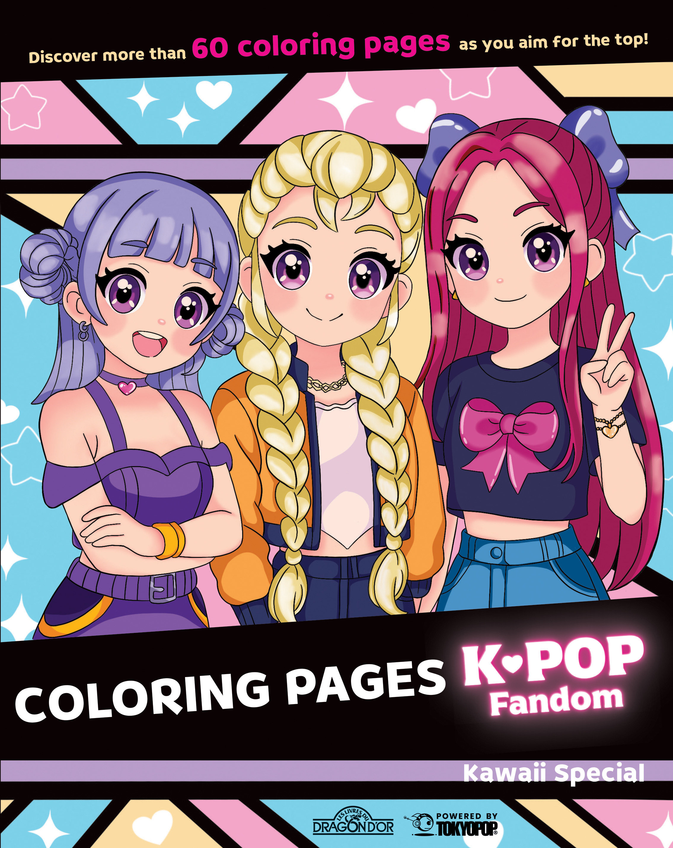 K Pop Fandom Coloring Pages: Kawaii Special